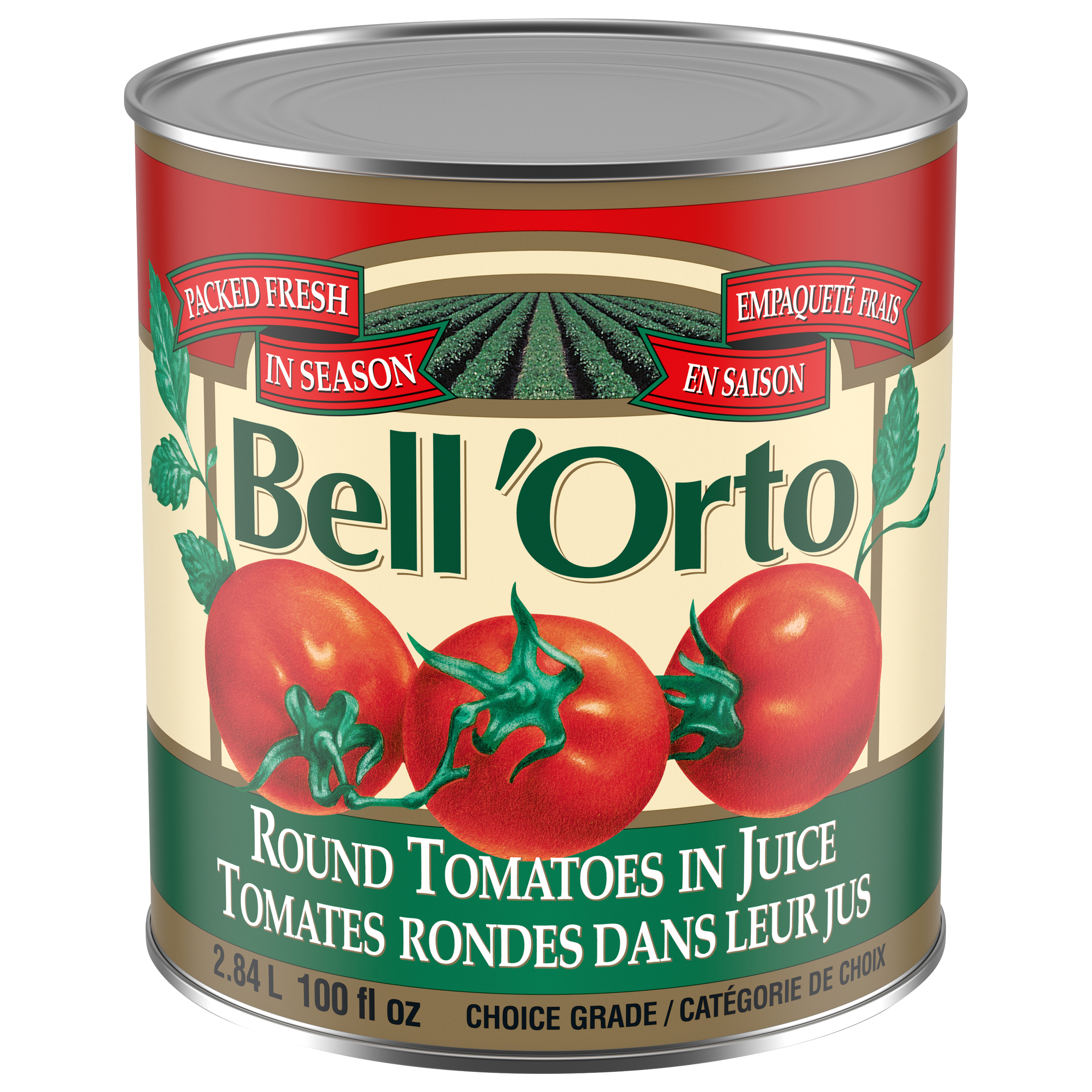 Tomates rondes en dans leur jus Bell ’Orto (6 x boîte de 2,84 L)