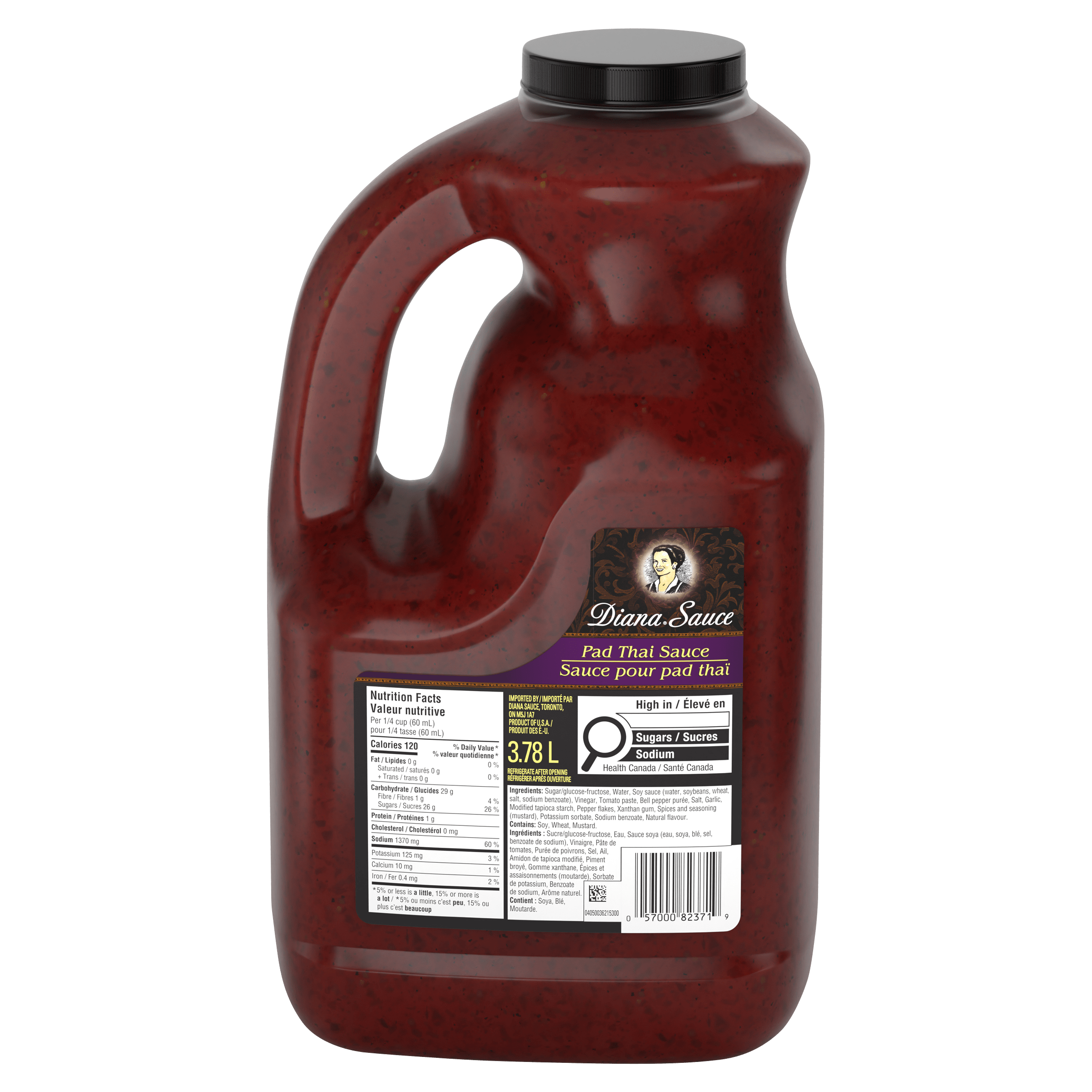 Diana Pad Thai BBQ Sauce (2 x 3.78 L Jug)