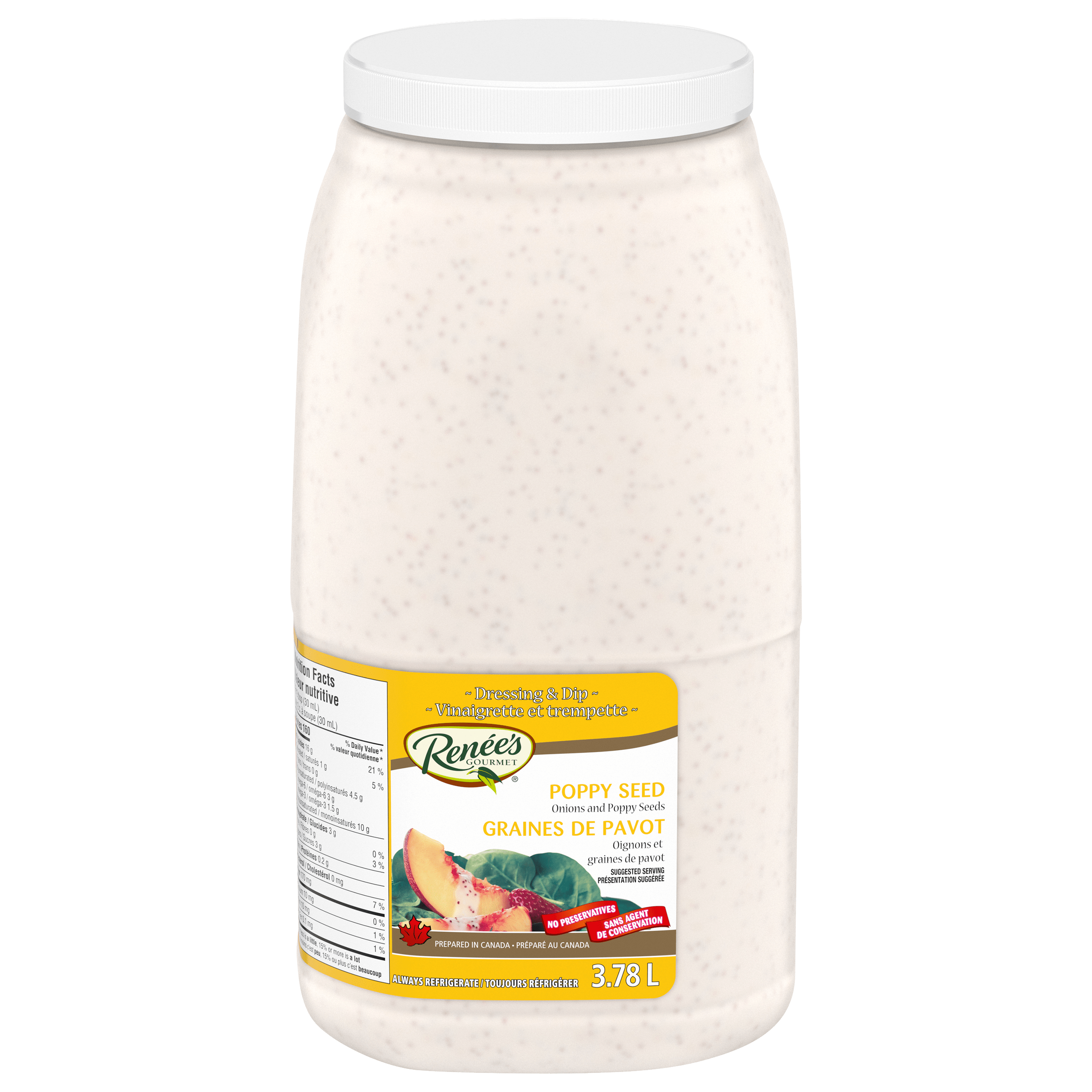 Vinaigrette Graines de pavot Renée’s (2 x 3,78 L)