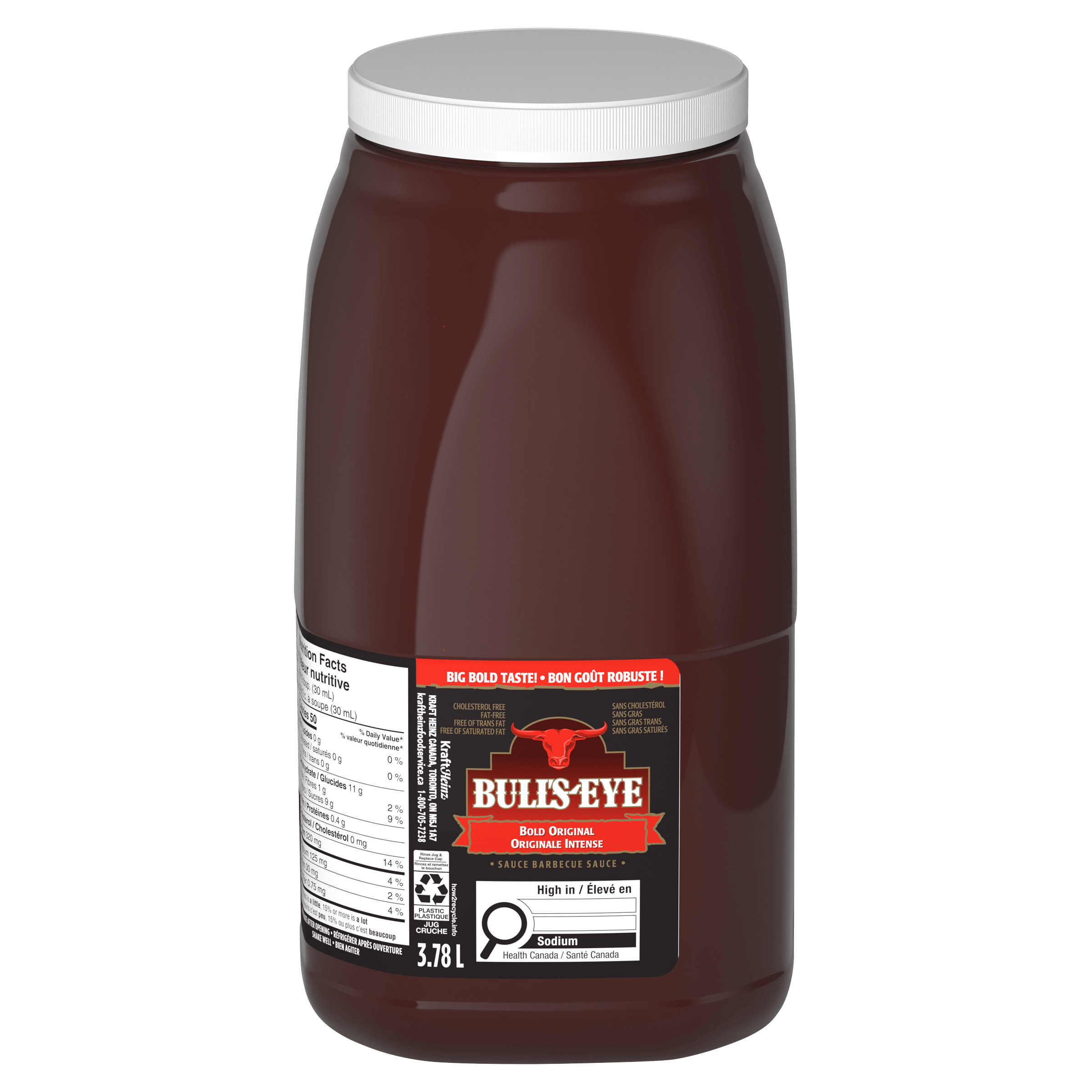 Sauce barbecue Bold Originale Bull’s-Eye (2 x pot de 3,8 L)