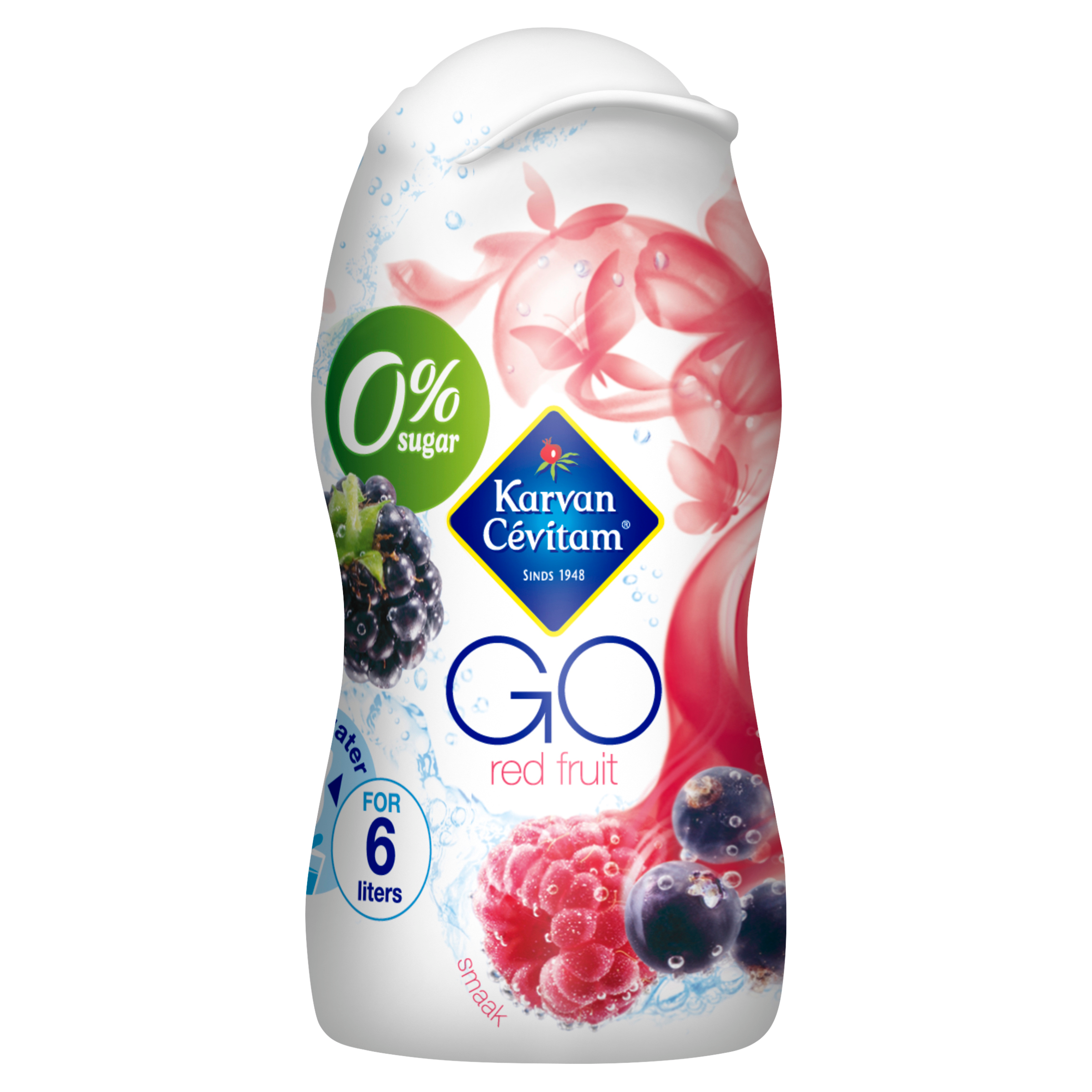 Go Red Fruit Limonadesiroop 48 ml Fles