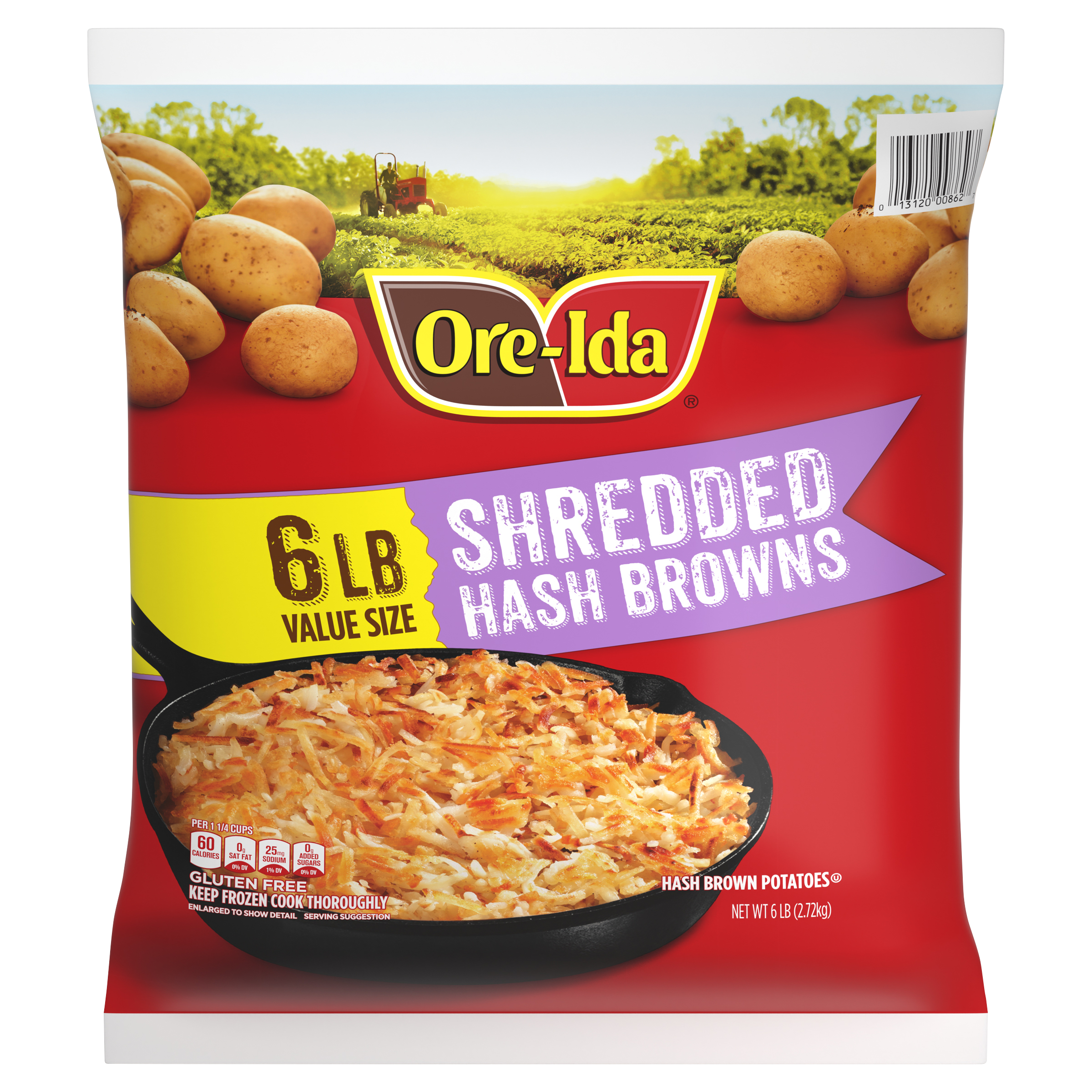 Shredded Hash Browns Frozen Potatoes Value Size