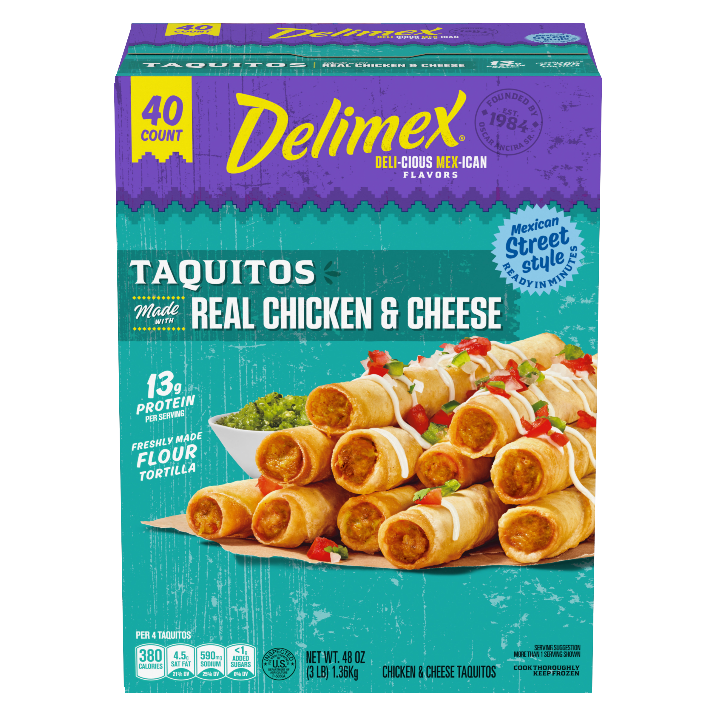 Chicken & Cheese Flour Taquitos Frozen Snacks
