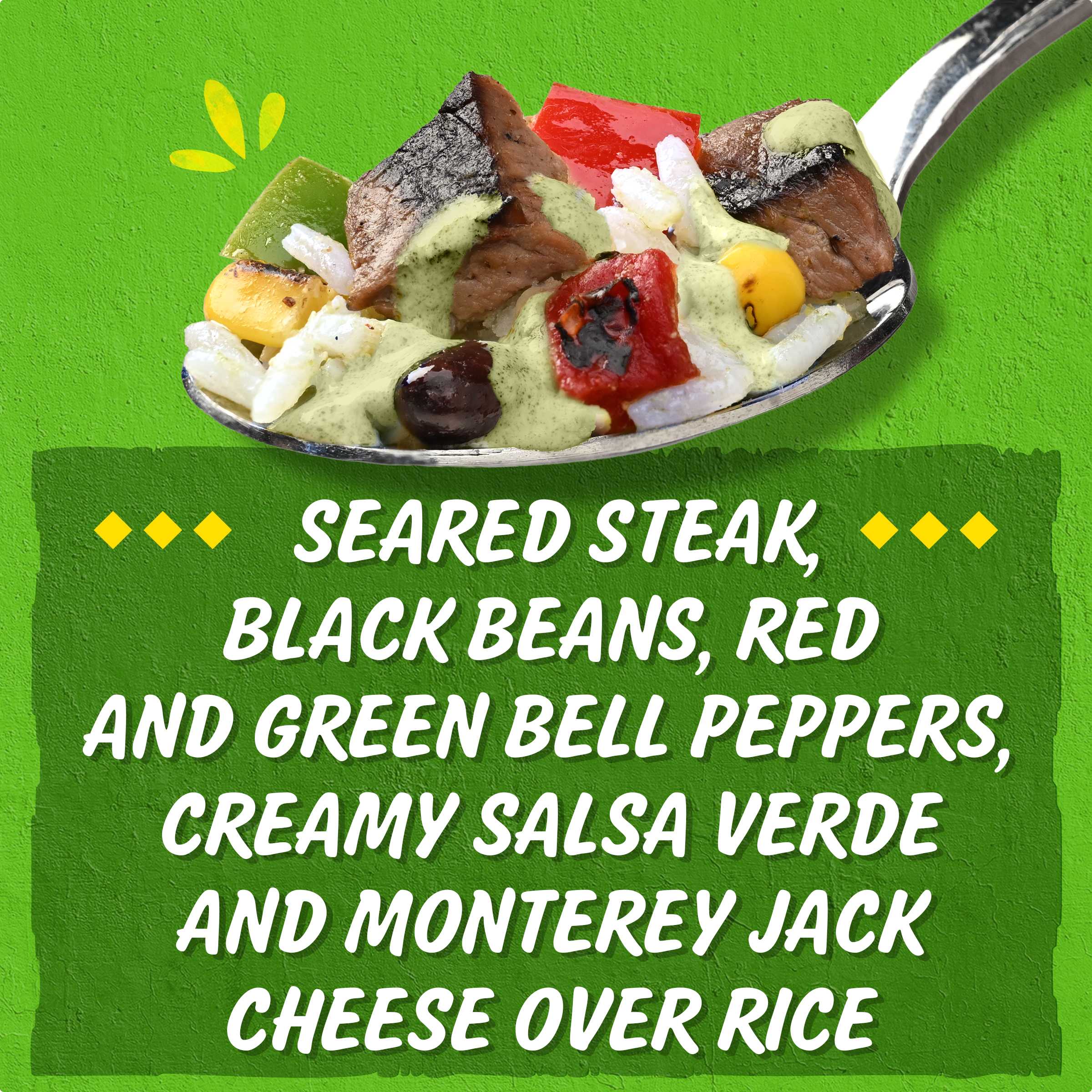 Seared Steak and Creamy Salsa Verde Burrito Bowl