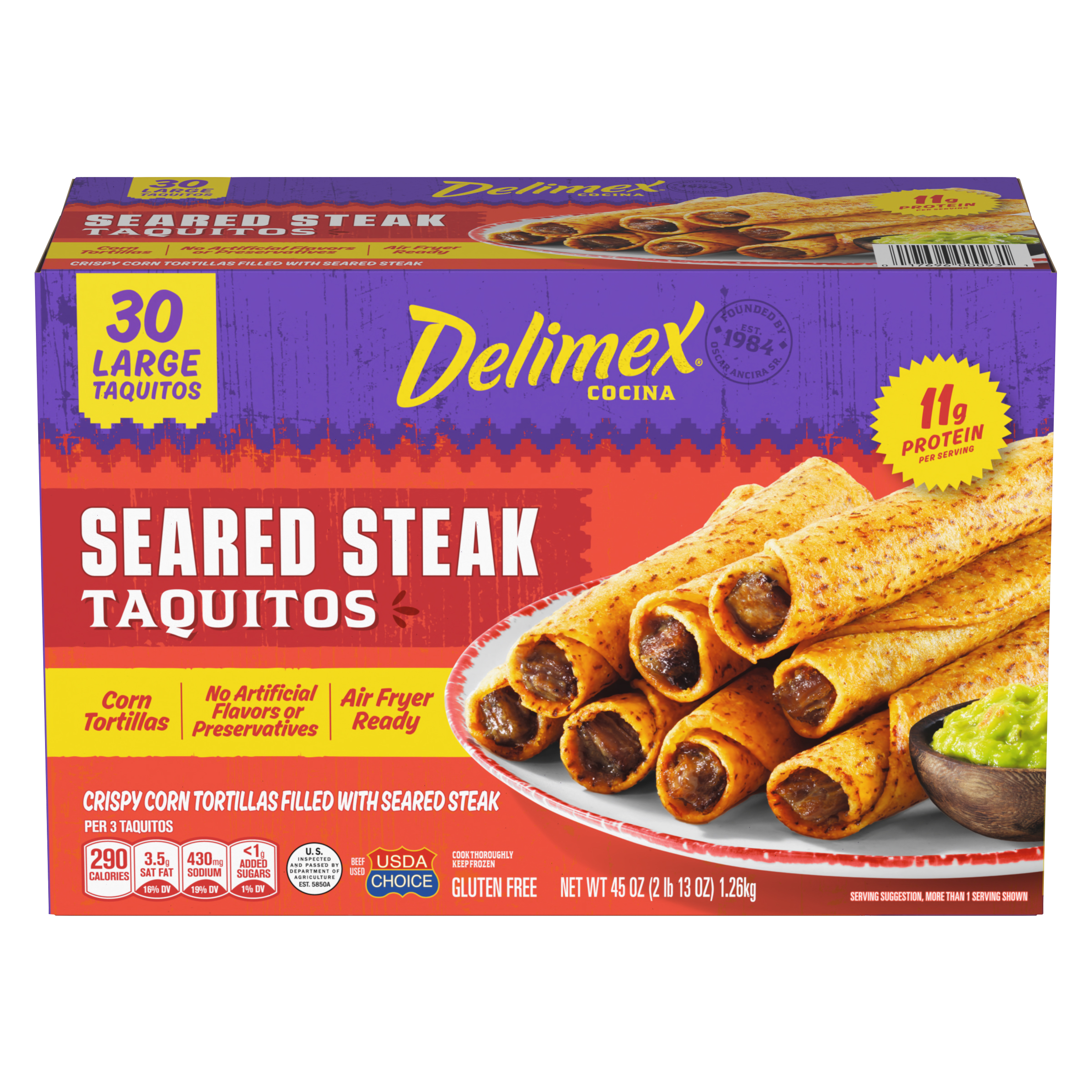 Seared Steak Corn Taquitos Frozen Snacks