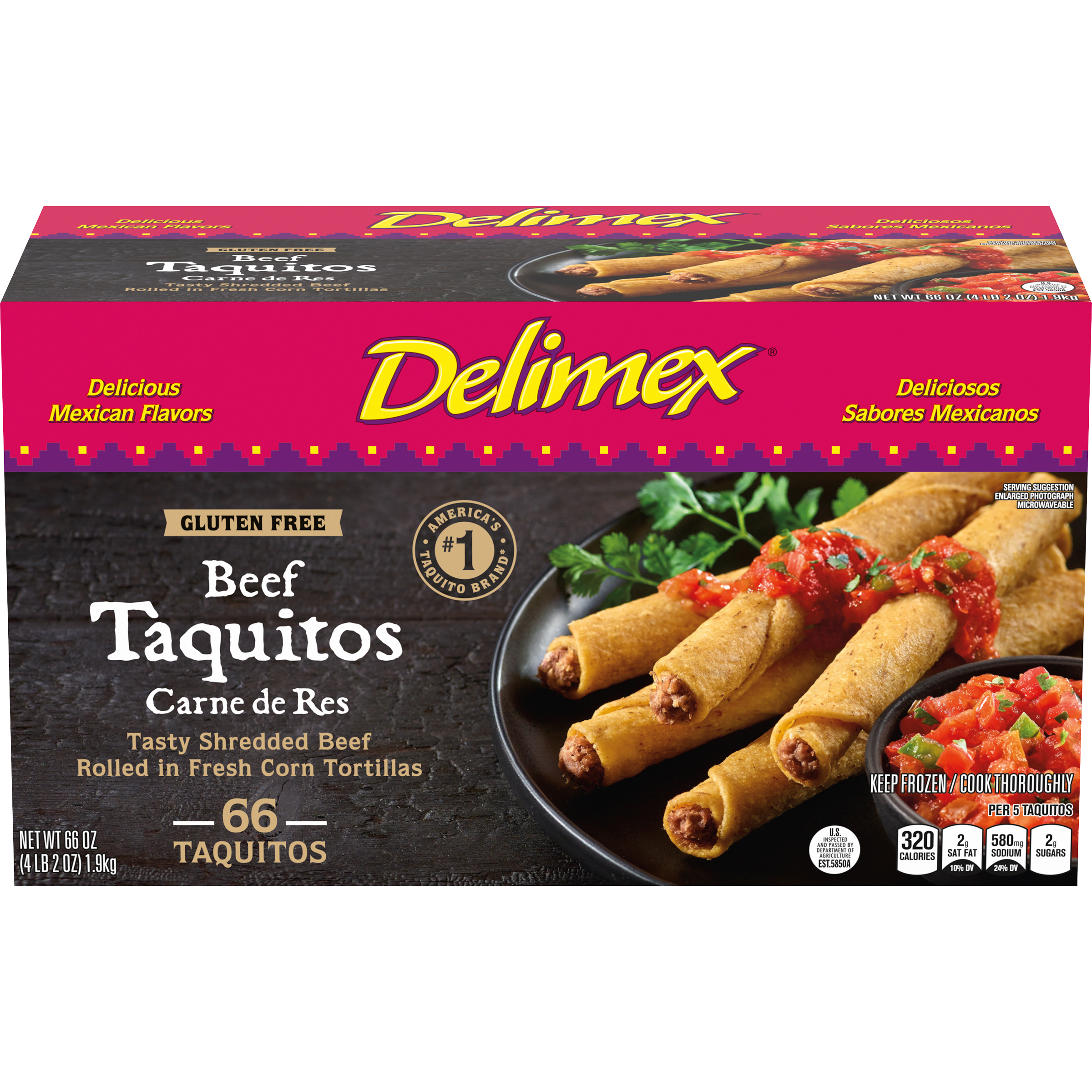 Beef Corn Taquitos Frozen Snacks