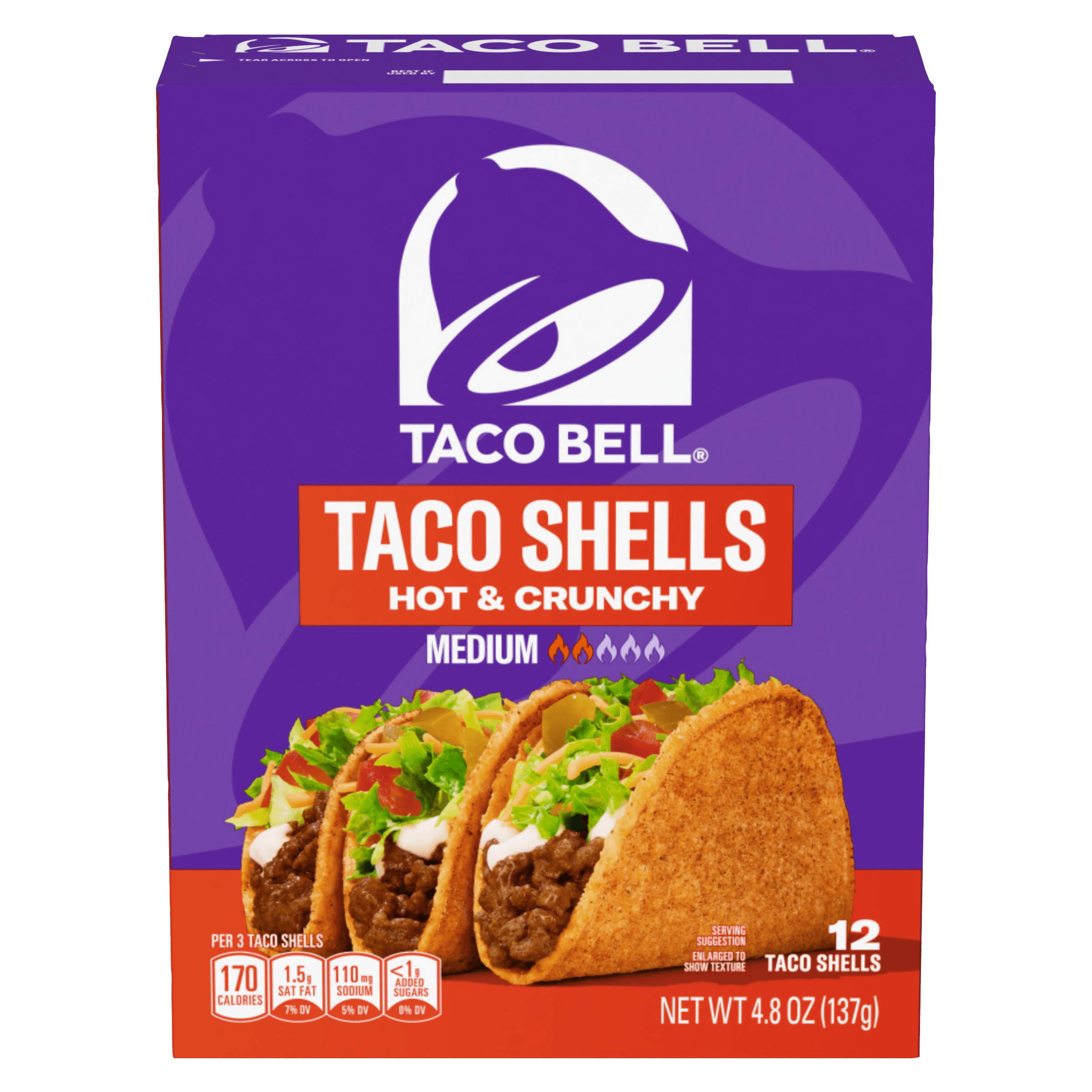 Hot Crunchy Seasoned Flavor Taco Shells