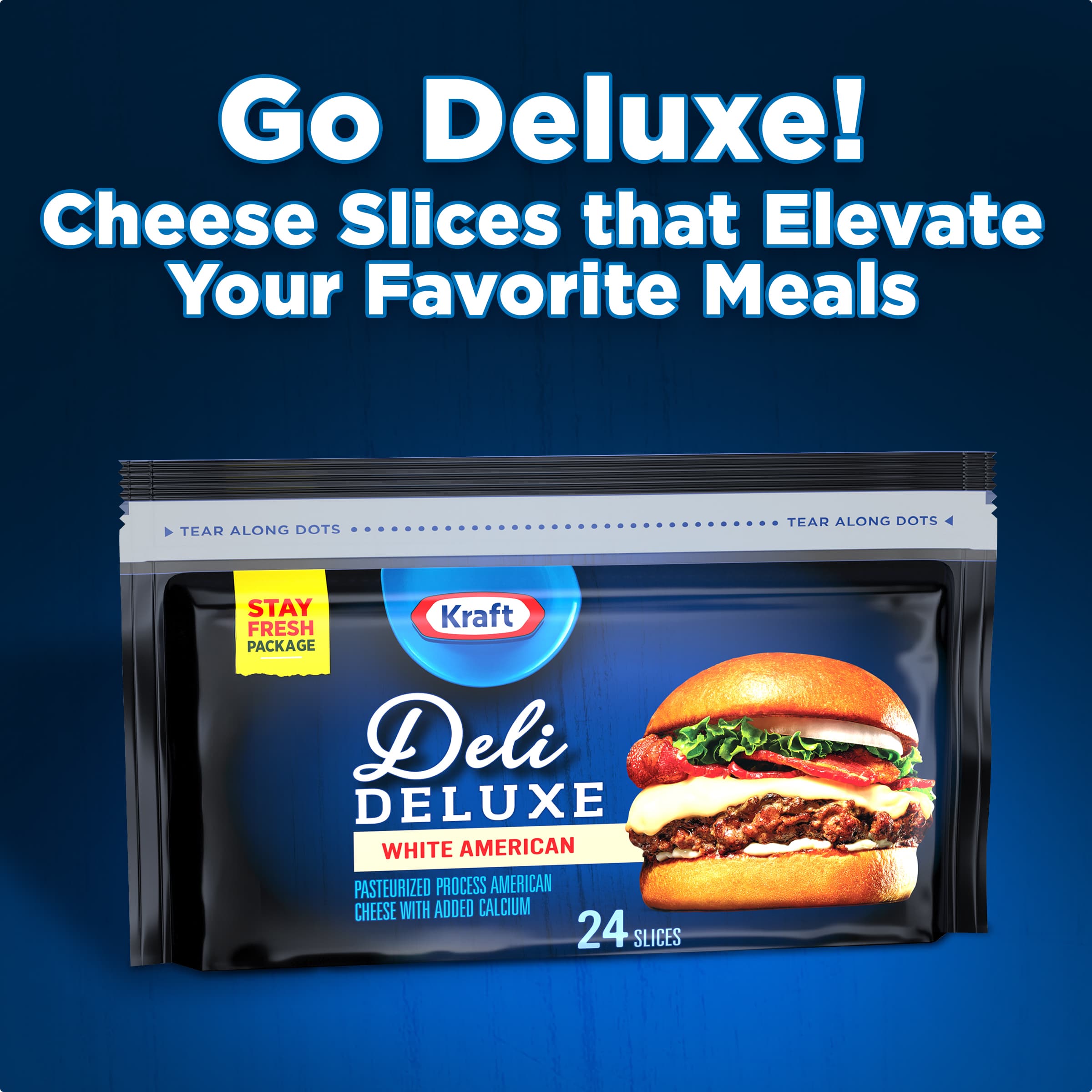 Deli Deluxe White American Cheese Slices