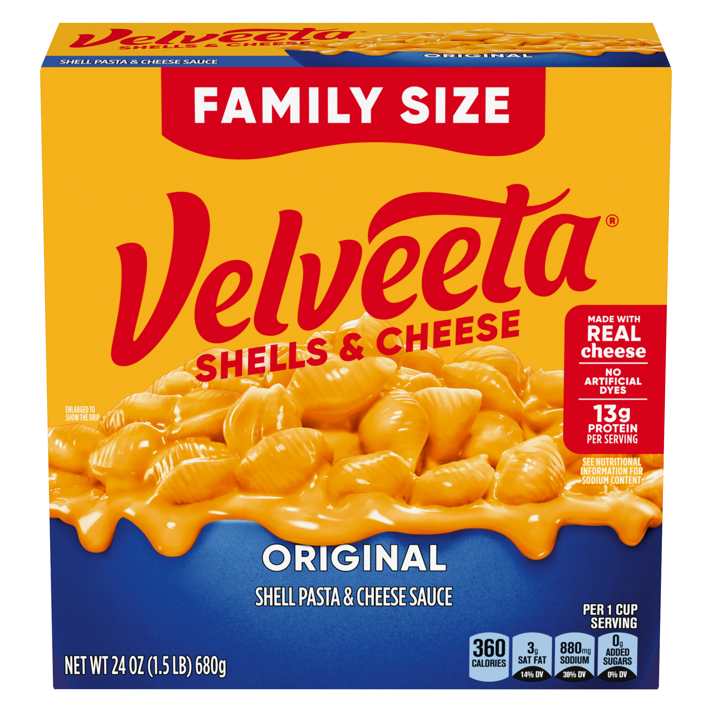 Shells & Cheese Original Shell Pasta & Cheese Sauce Value Size Meal