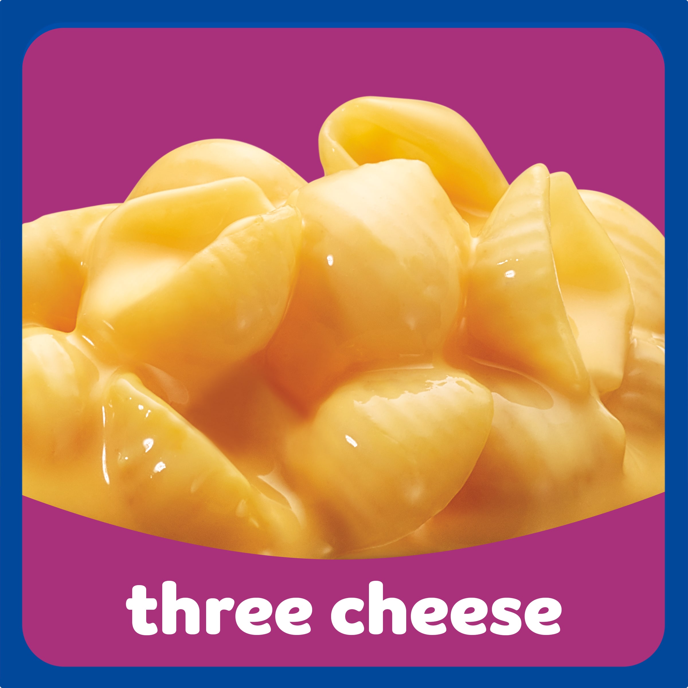 Three Cheese Mac & Cheese Macaroni and Cheese Dinner with Mini-Shell Pasta
