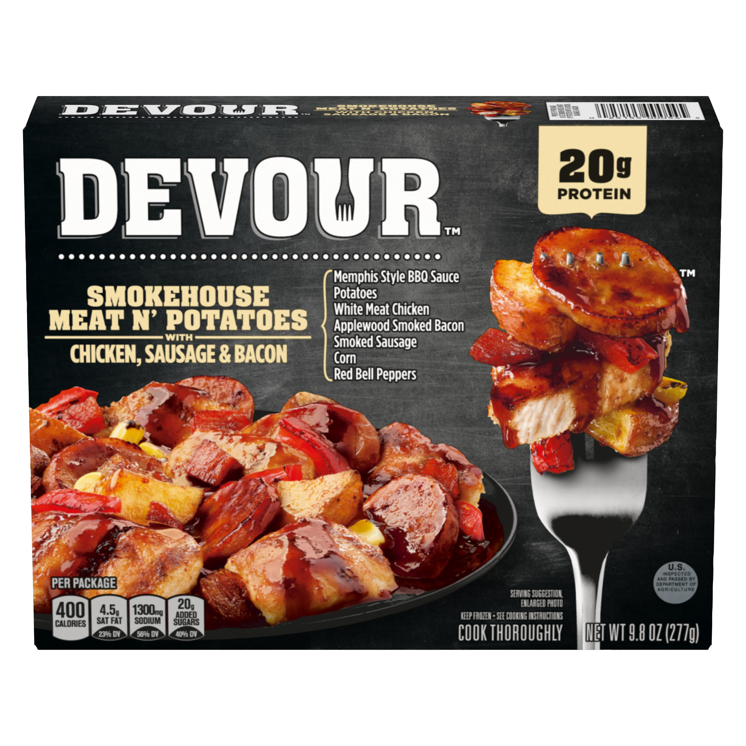 Smokehouse Meat & Potatoes with Chicken, Sausage & Bacon in Memphis Style BBQ Sauce Frozen Meal