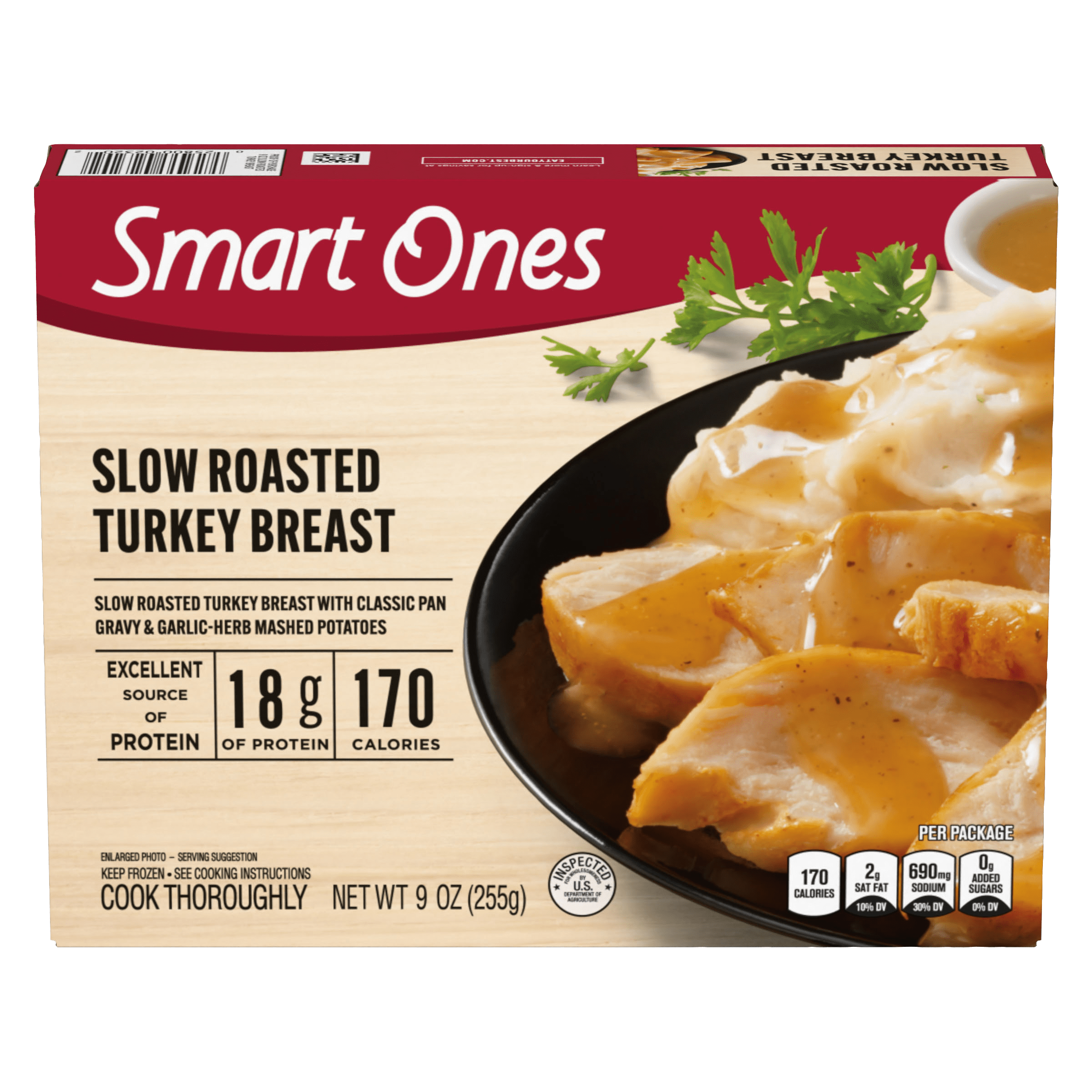 Slow Roasted Turkey Breast with Gravy & Garlic-Herb Mashed Potatoes Frozen Meal