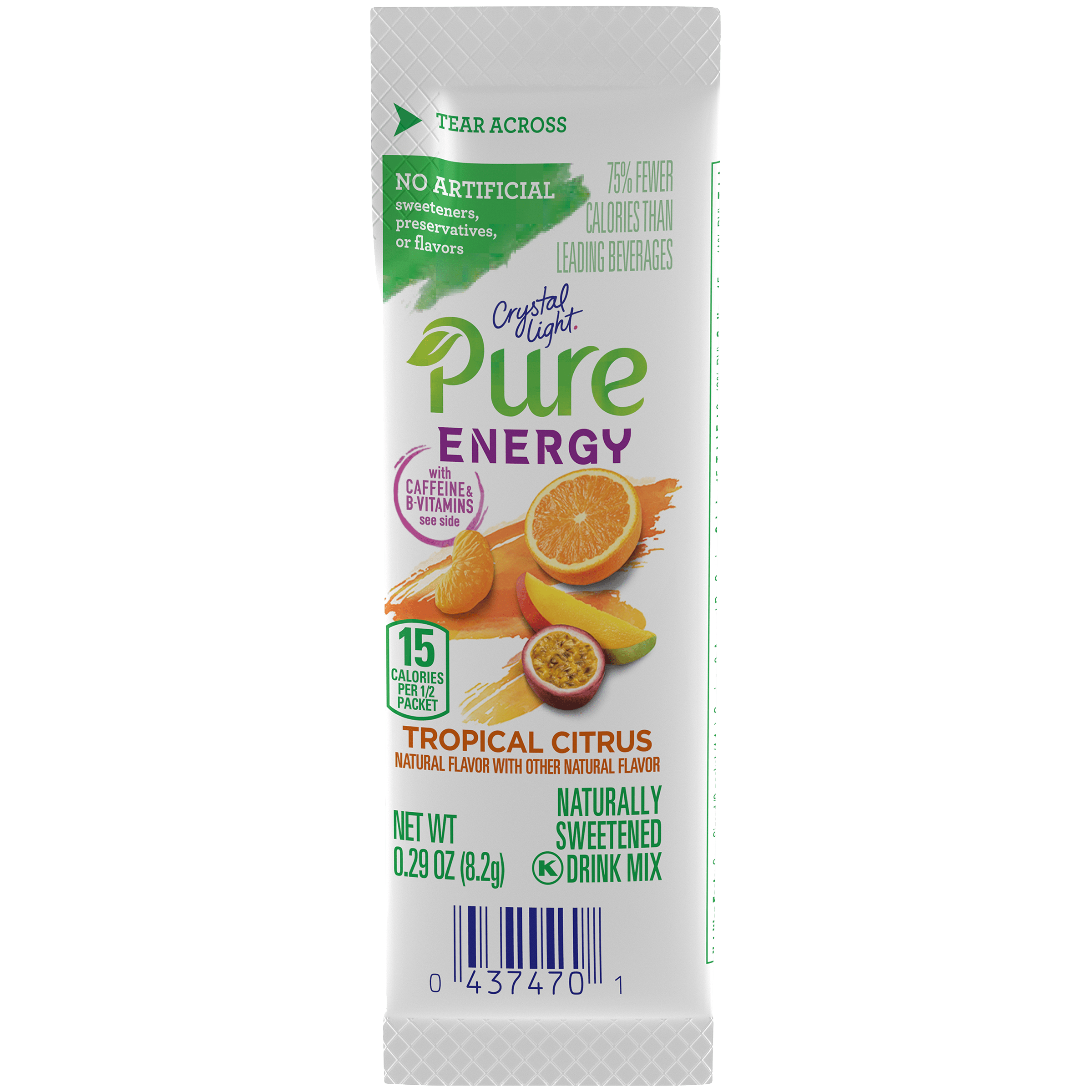 Pure Energy Tropical Citrus Powdered Drink Mix with Caffeine