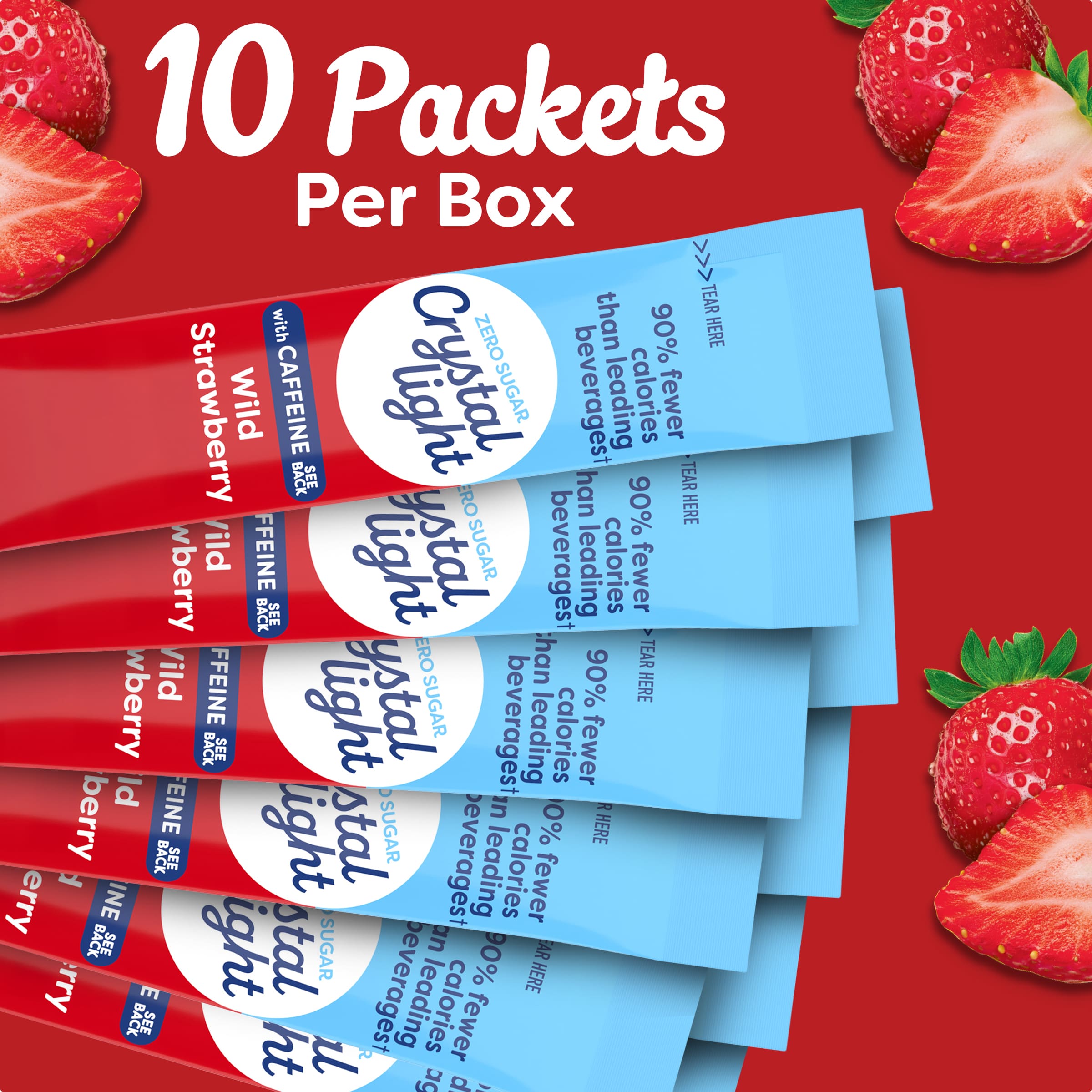 Wild Strawberry Powdered Drink Mix with Caffeine | Crystal Light