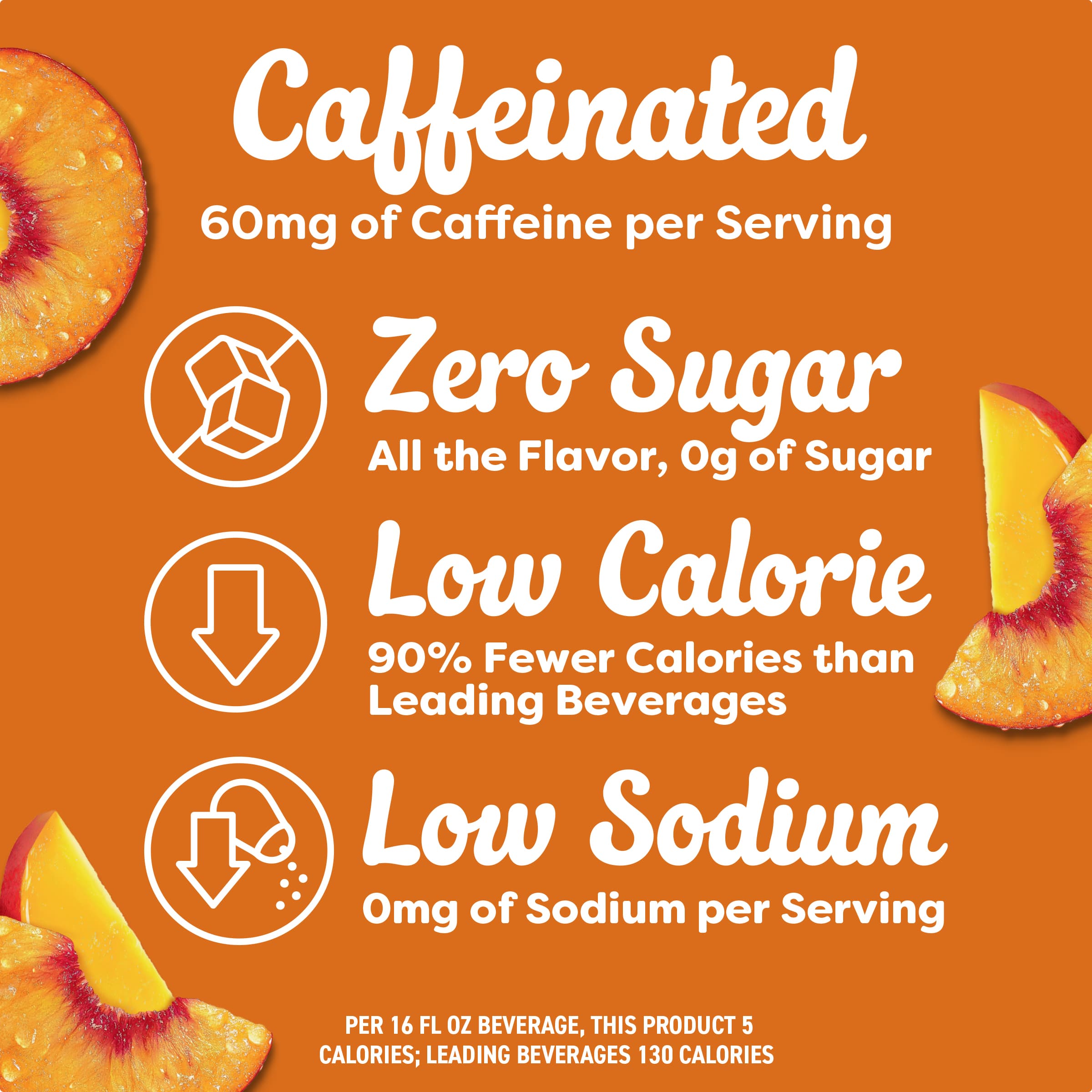Peach Mango Powdered Drink Mix with Caffeine