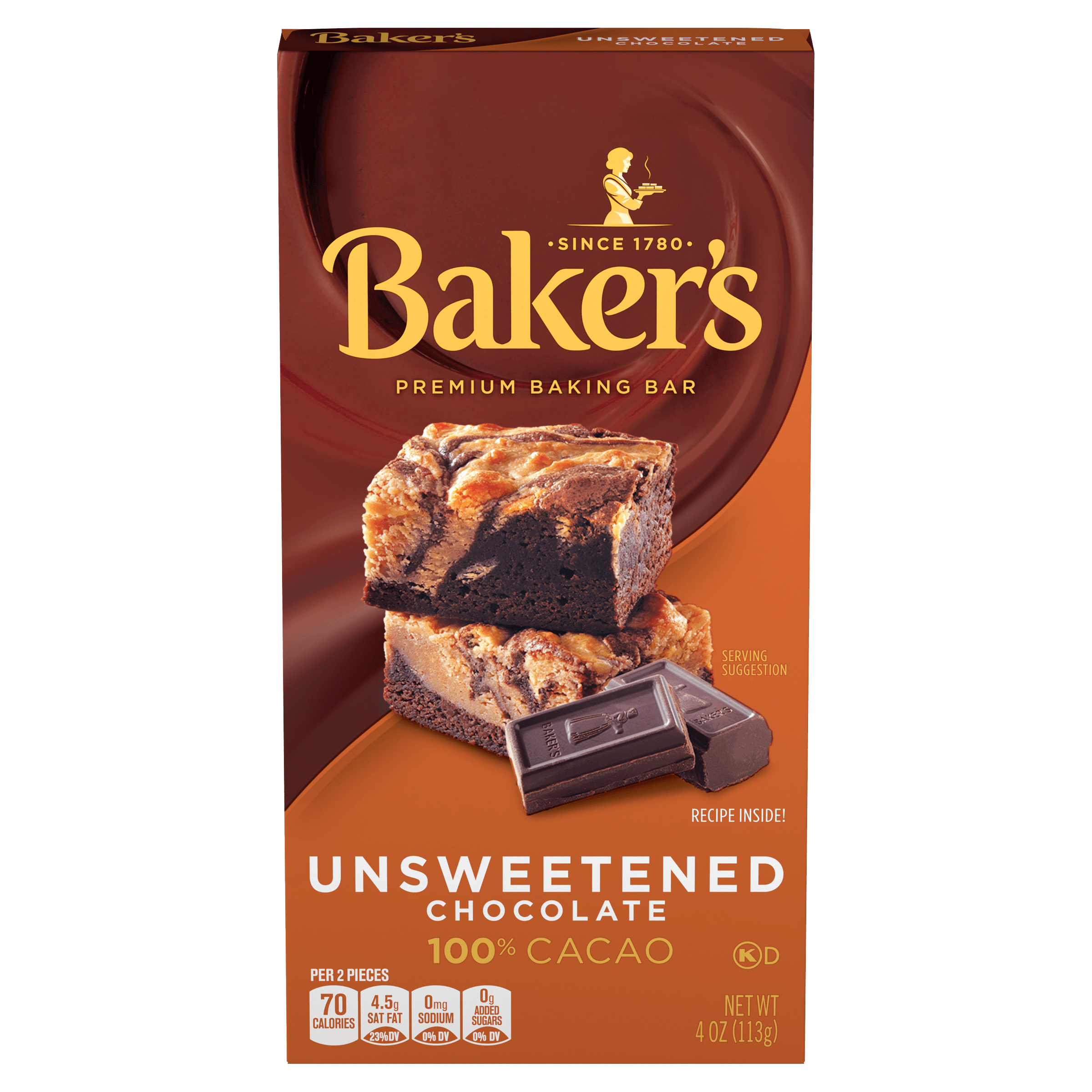 Unsweetened Chocolate Premium Baking Bar with 100 % Cacao