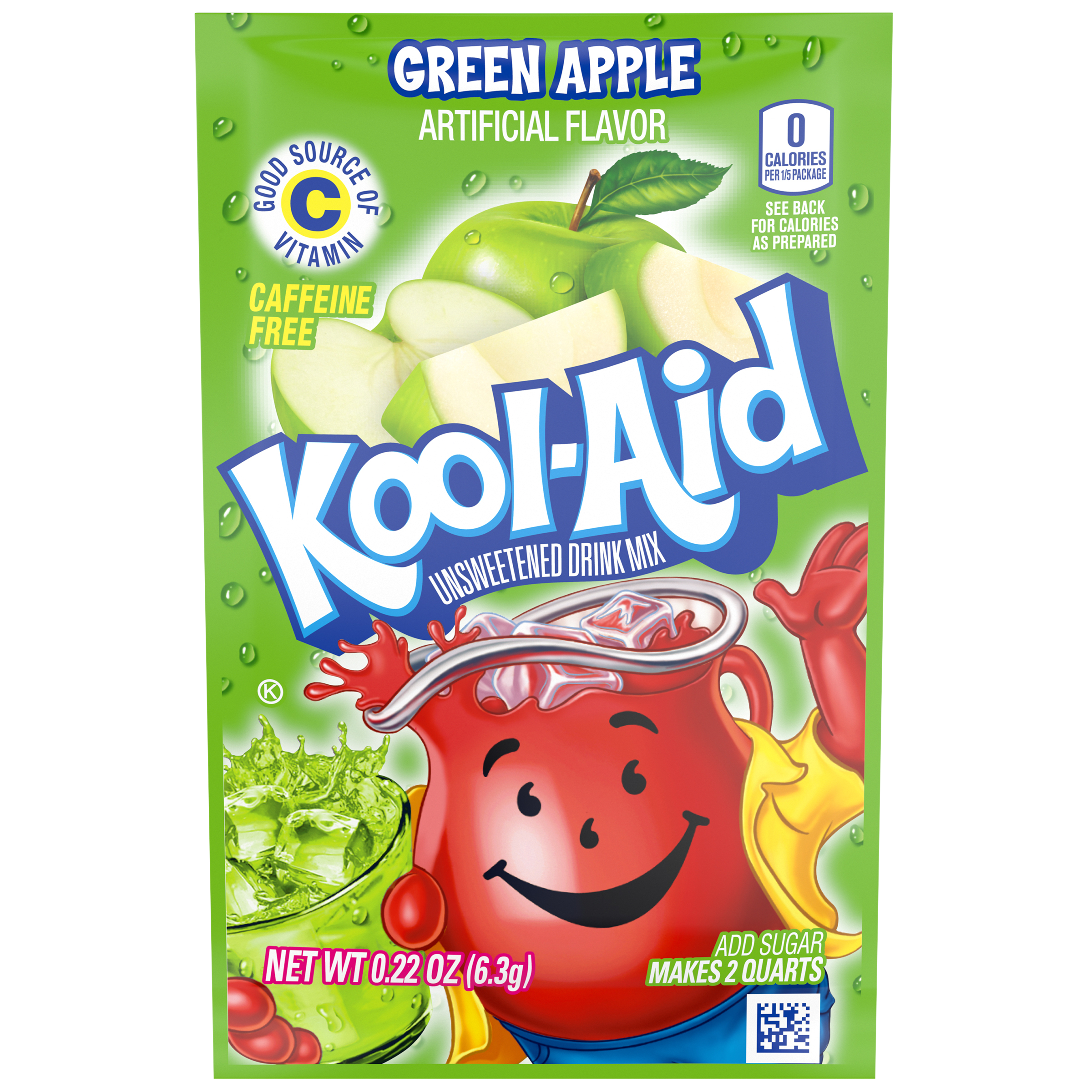 Unsweetened Green Apple Artificially Flavored Powdered Soft Drink Mix
