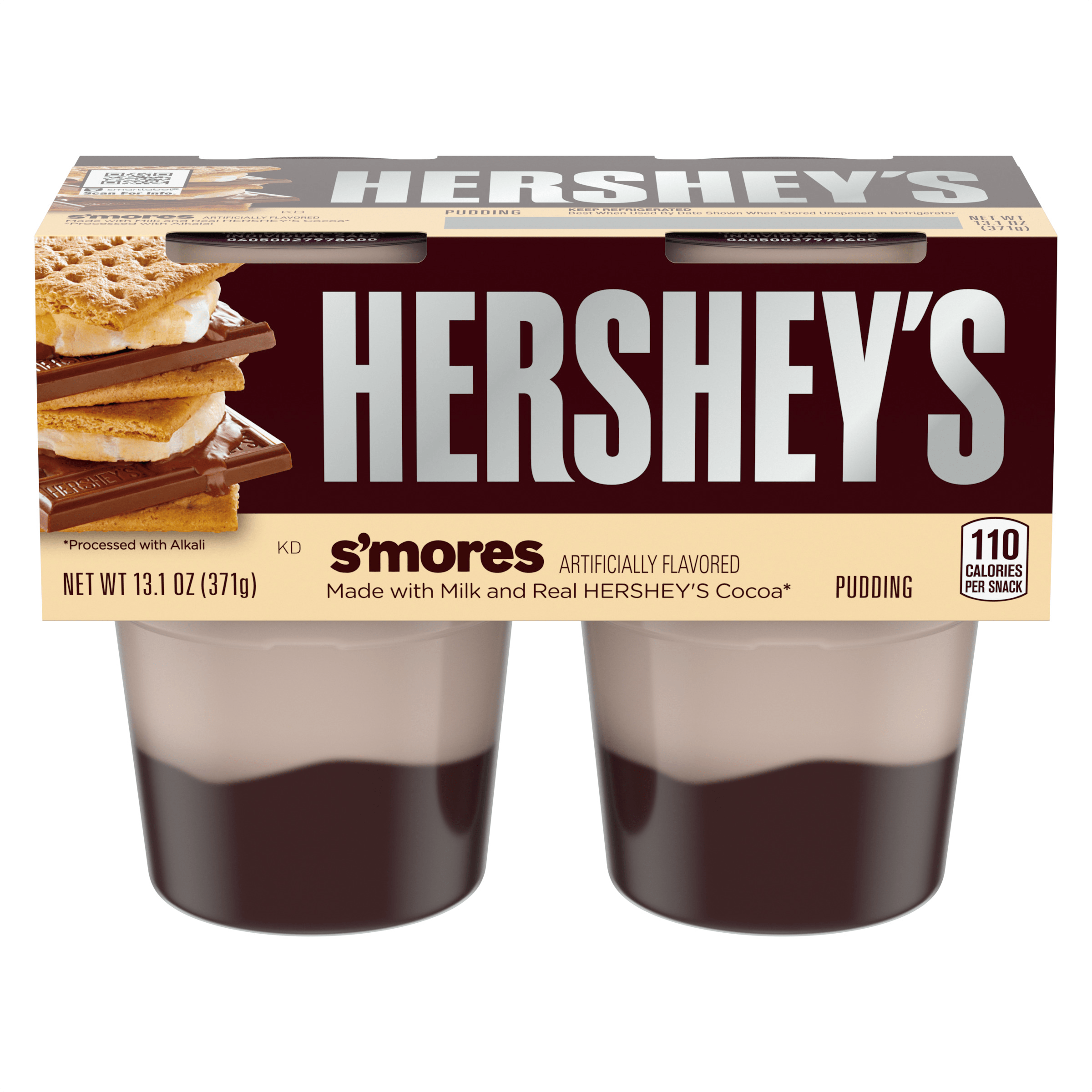 S'mores Ready-to-Eat Pudding Cups Snack with Milk & Real Cocoa