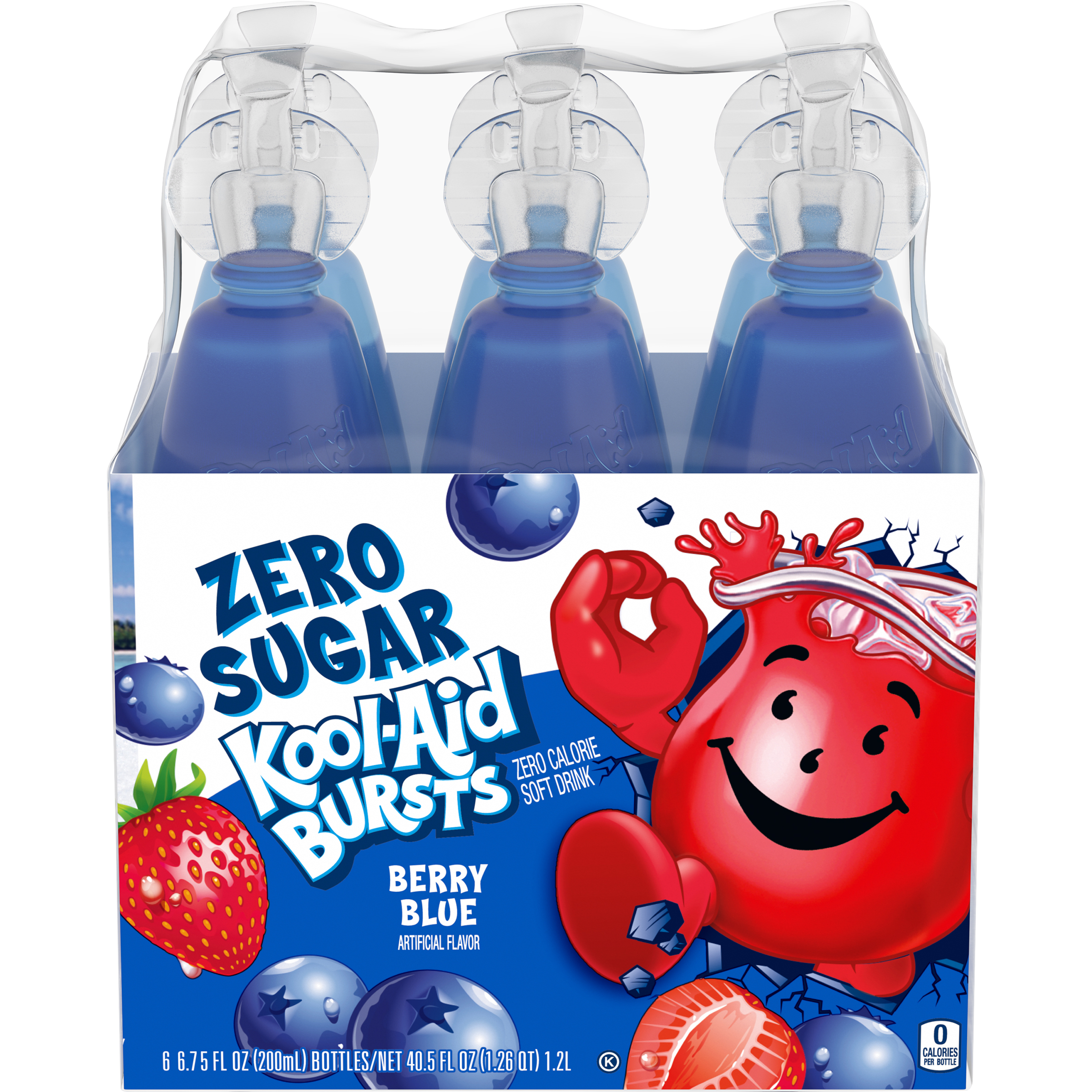 Bursts Berry Blue Zero Sugar Artificially Flavored Soft Drink