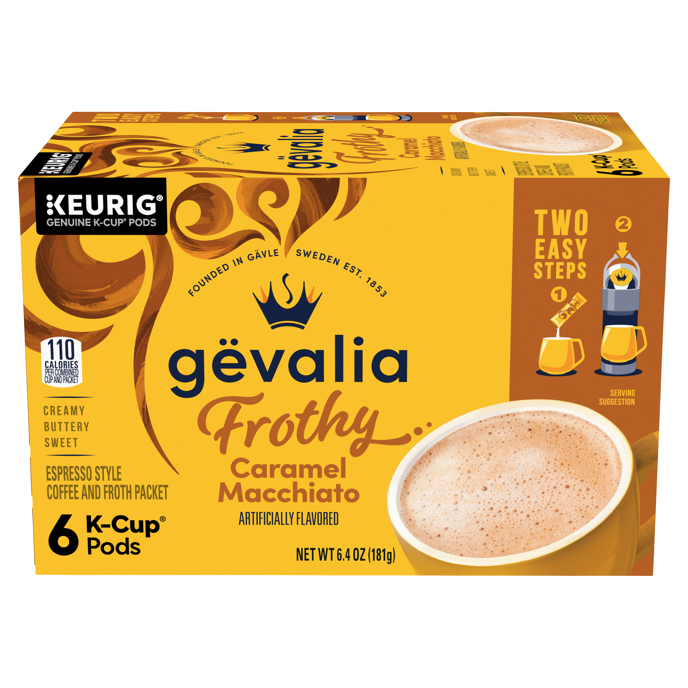 Frothy 2-Step Caramel Macchiato Espresso Style K-Cup® Coffee Pods