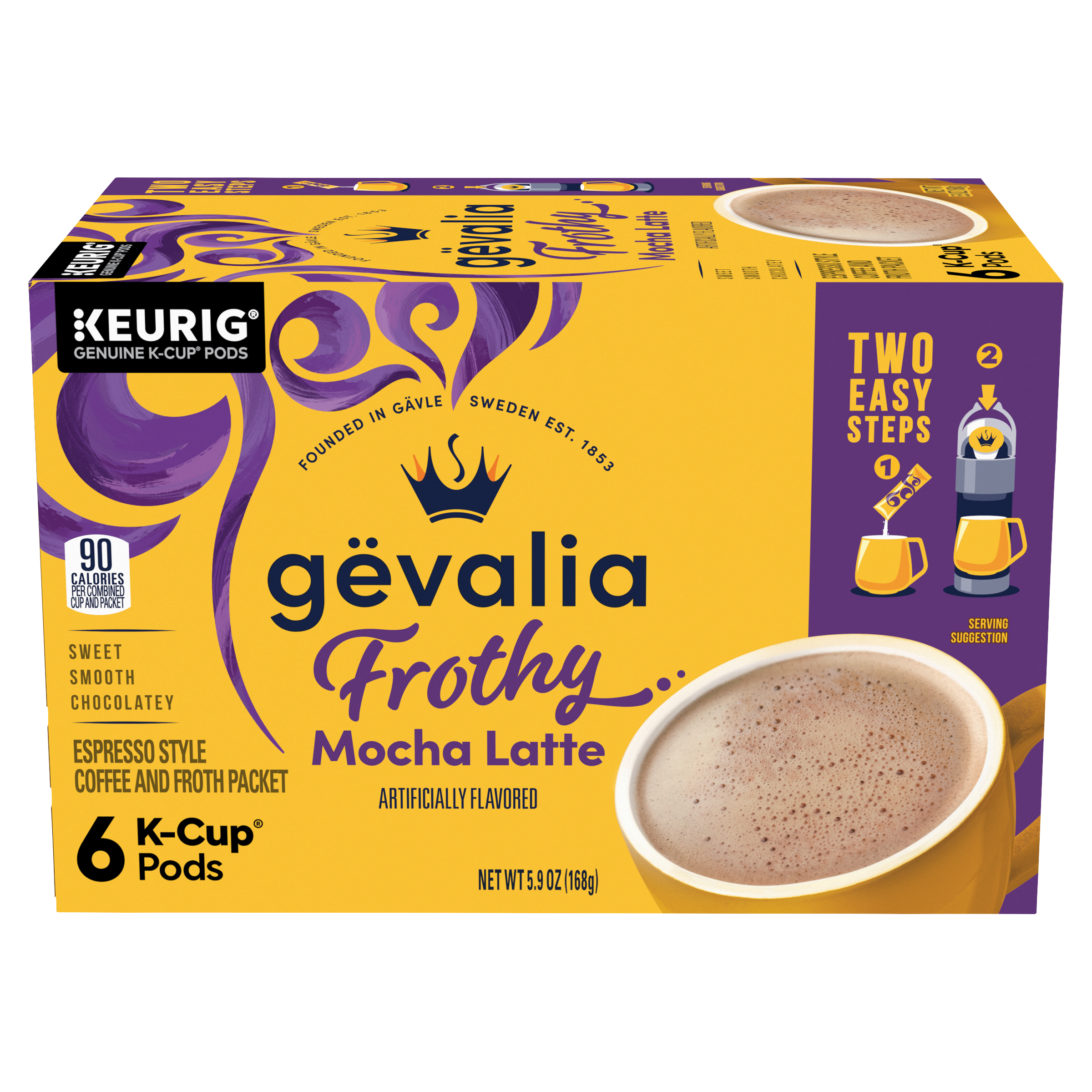 Frothy 2-Step Mocha Latte Espresso Style K-Cup® Coffee Pods