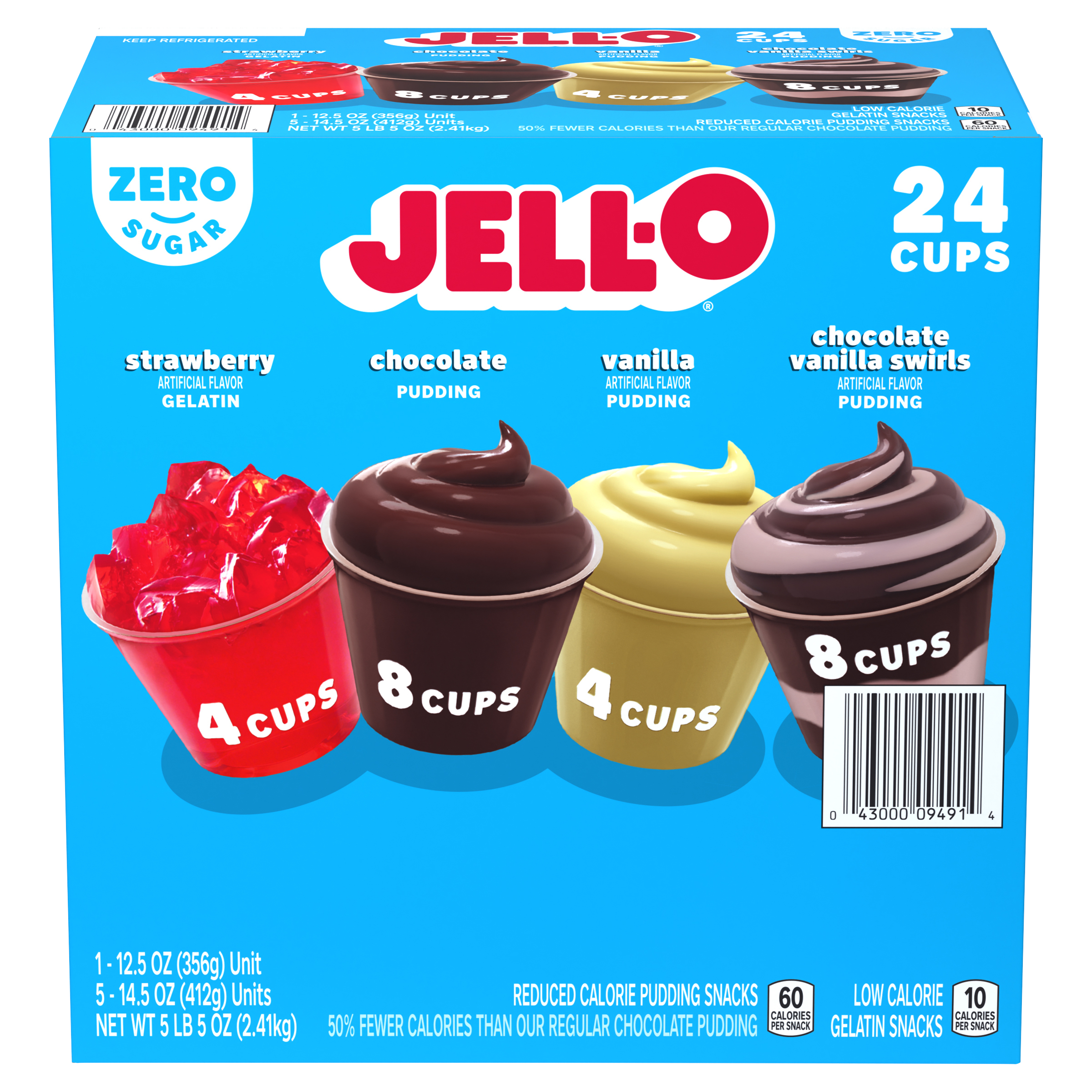 Sugar Strawberry Gelatin & Chocolate, Vanilla and Chocholate