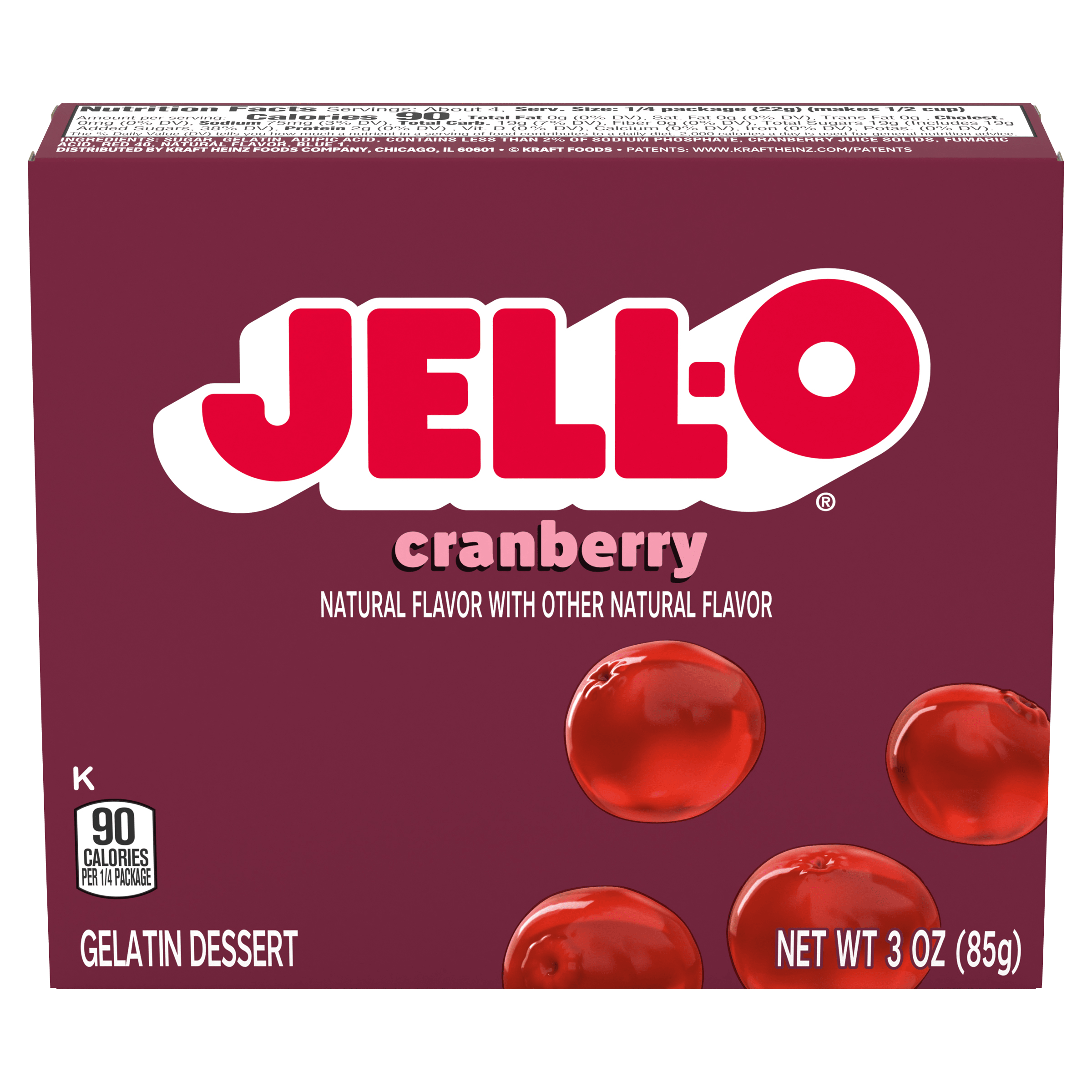Cranberry Gelatin Dessert Mix | Jell-O | United States | Products
