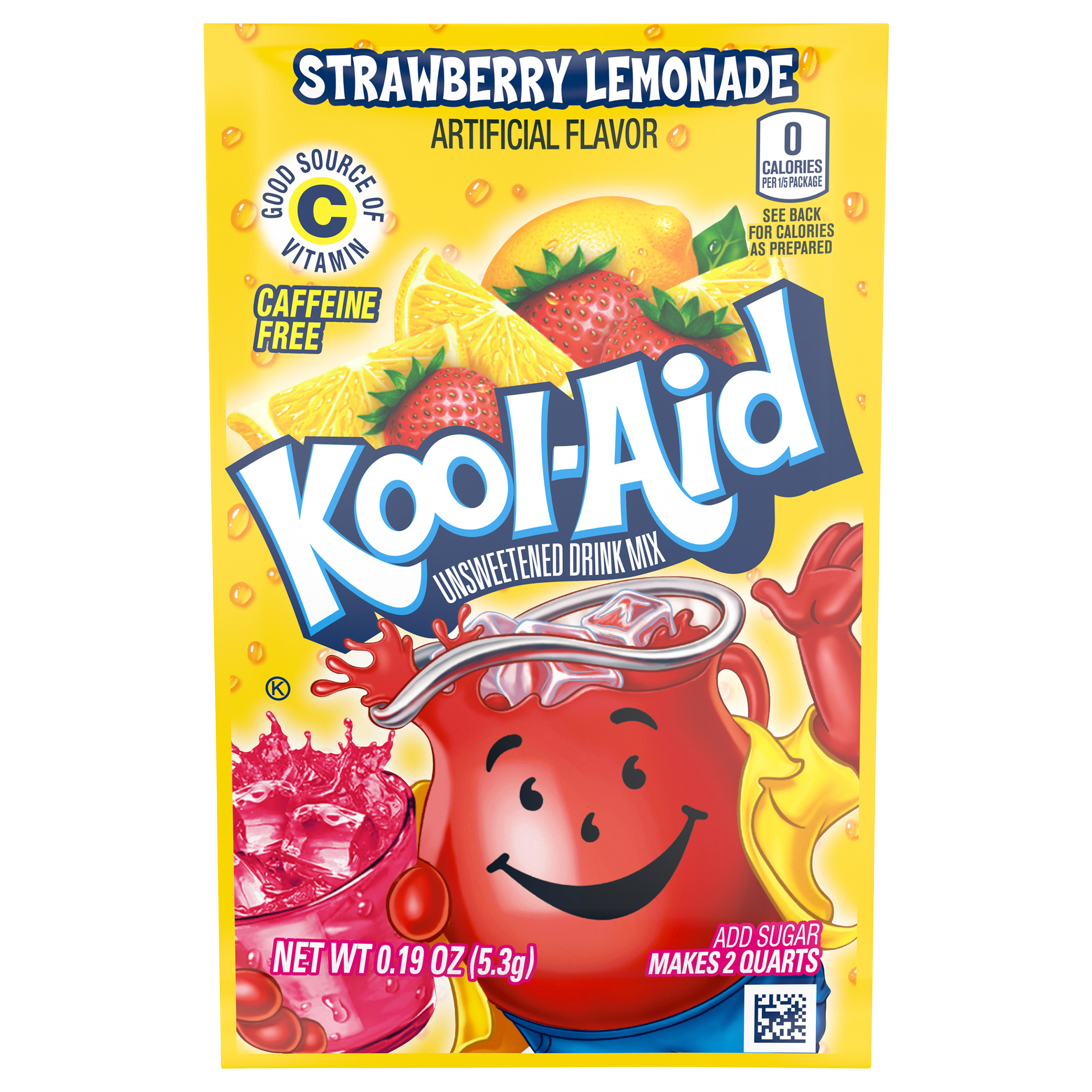 Unsweetened Strawberry Lemonade Artificially Flavored Powdered Soft Drink Mix