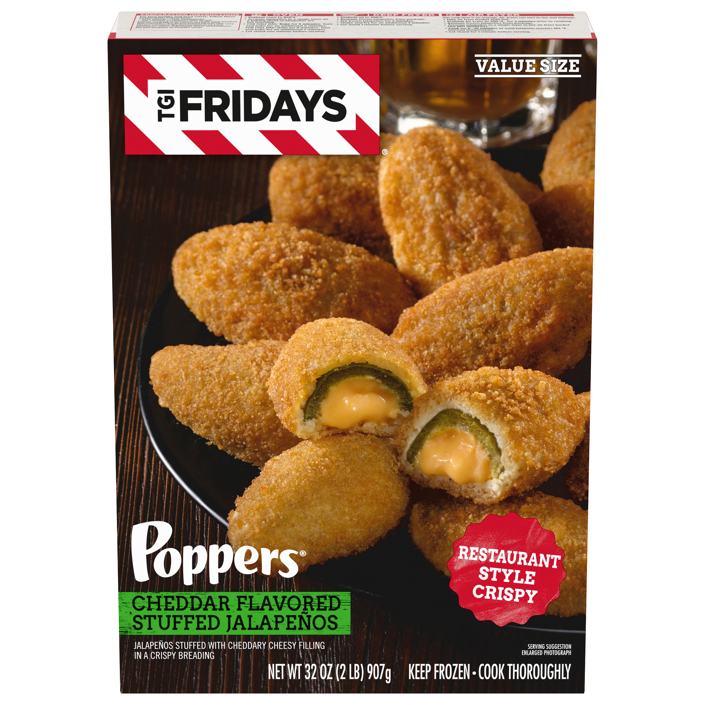 Cheddar Cheese Stuffed Jalapeno Poppers Frozen Snacks