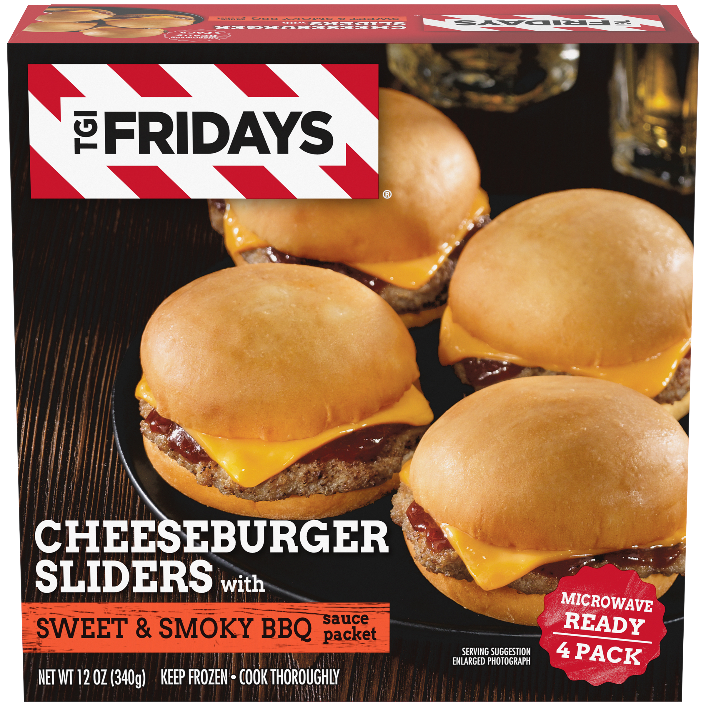 Cheeseburger Sliders with Sweet & Smoky BBQ Sauce Frozen Snacks