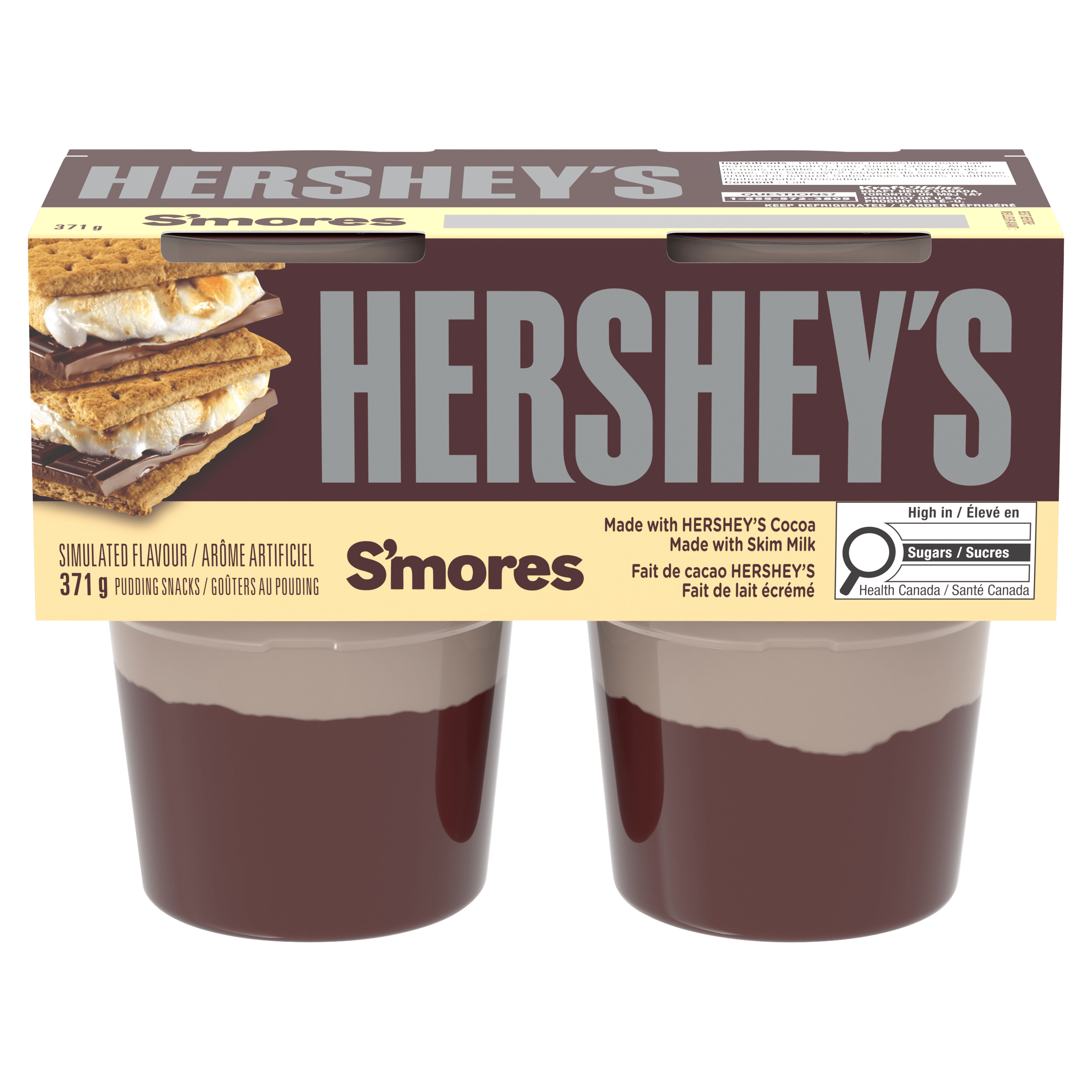 Goûters au pouding réfrigérés S’mores