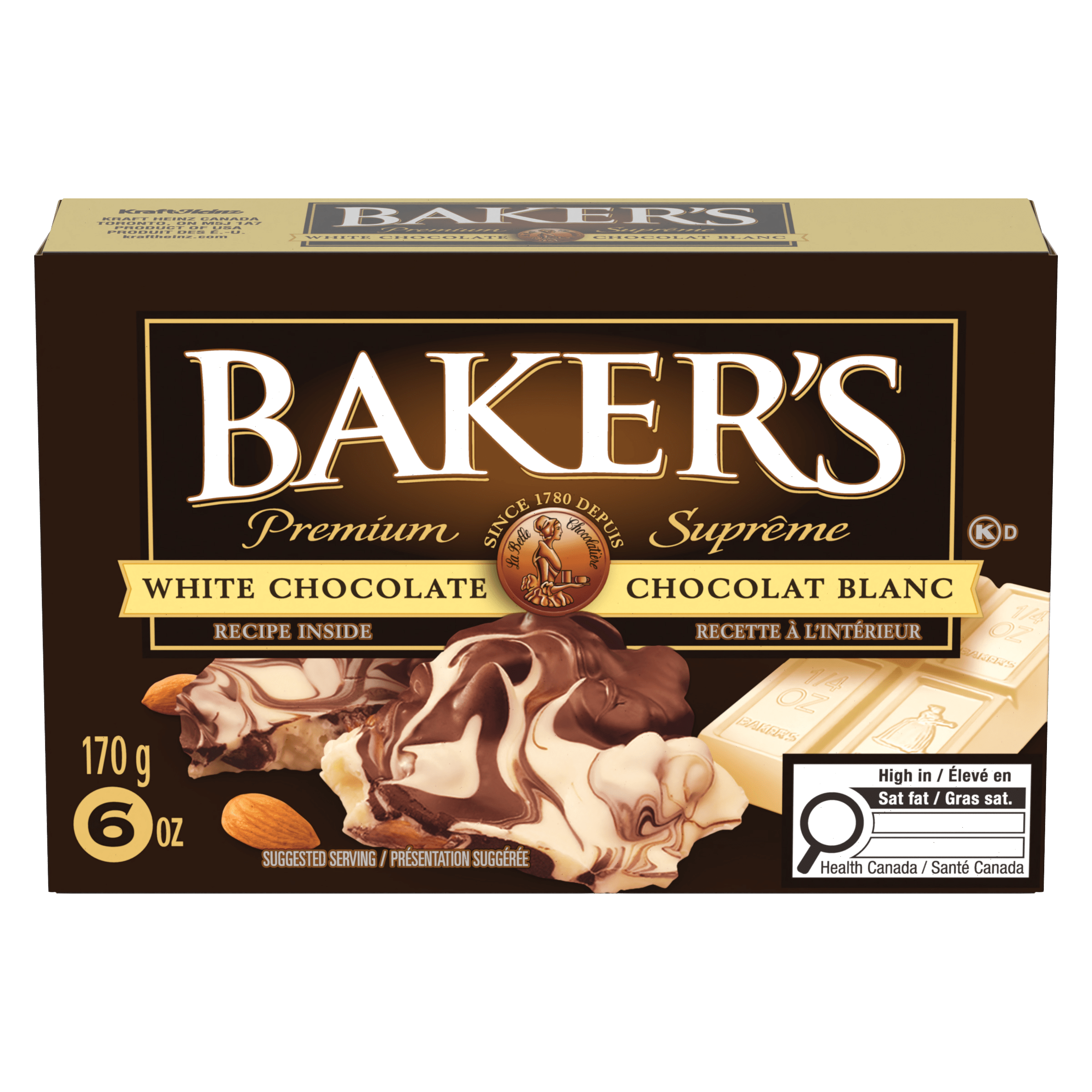 100% Pure Premium White Chocolate Baking Bar