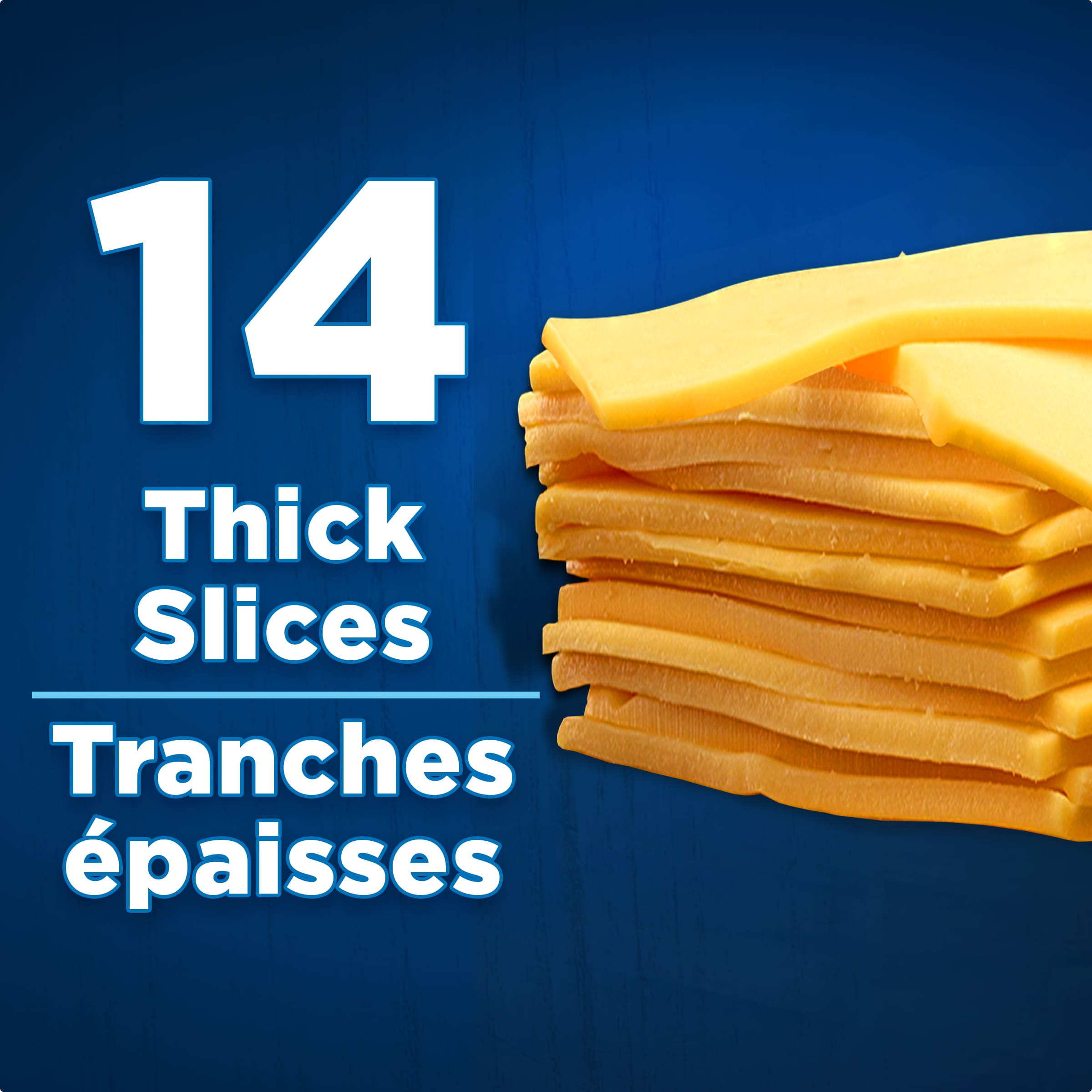 Extra Cheddar Process Cheese Product Thick Slices
