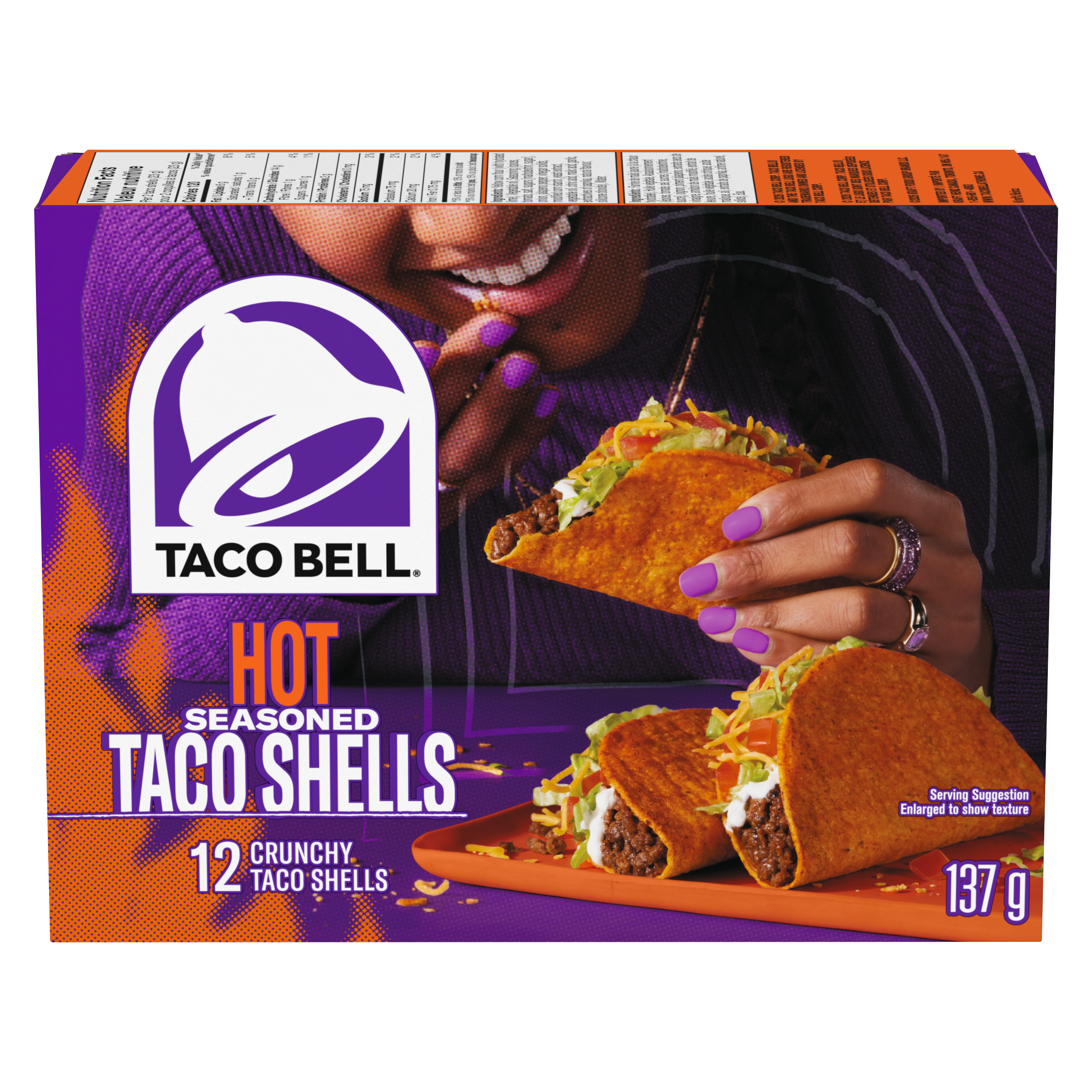 Hot Seasoned Flavor Crunchy Taco Shells