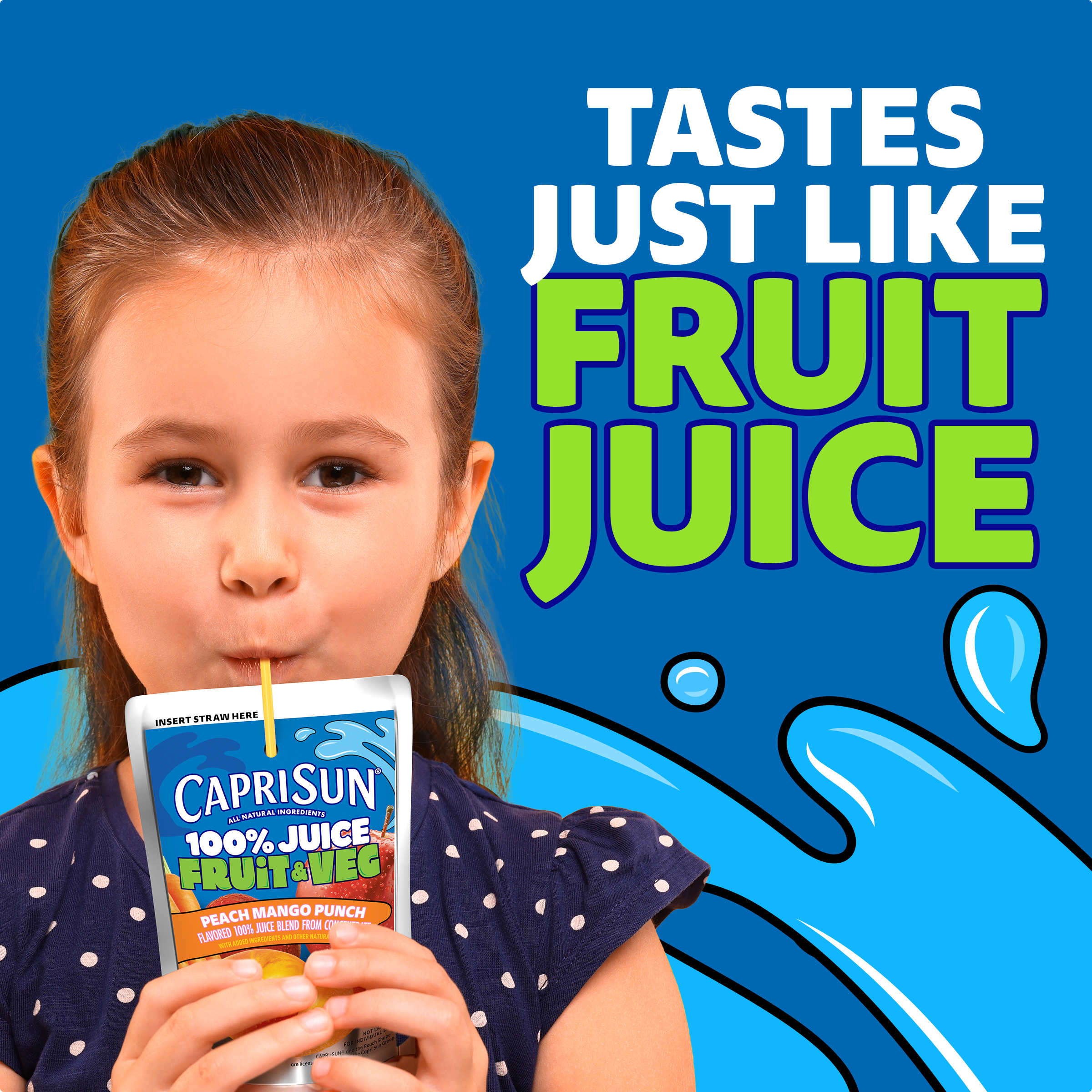 Fruit & Veg Peach Mango Punch Flavored 100% Juice Blend from Concentrate