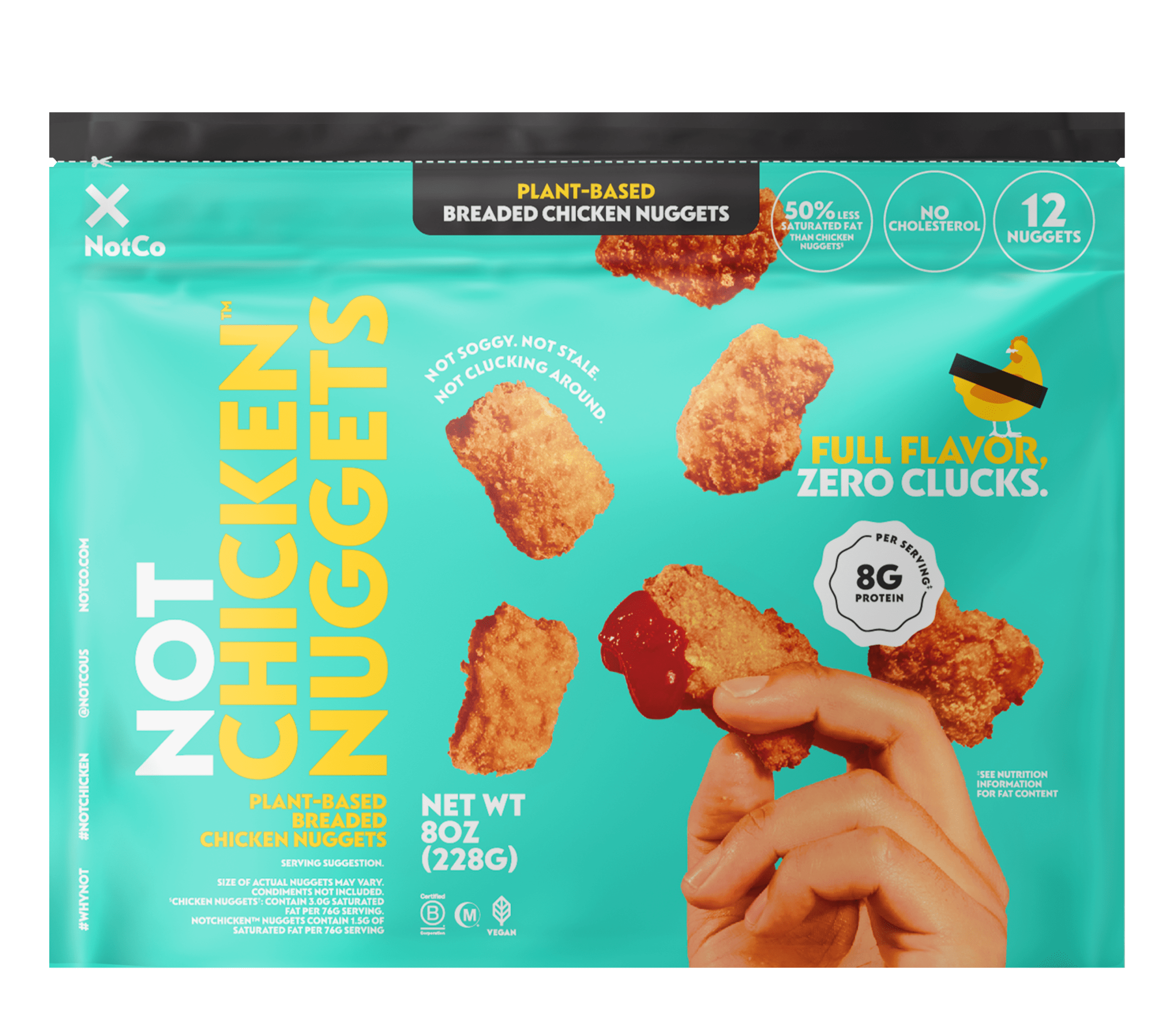 NotChicken Frozen Plant-Based Chicken Nuggets