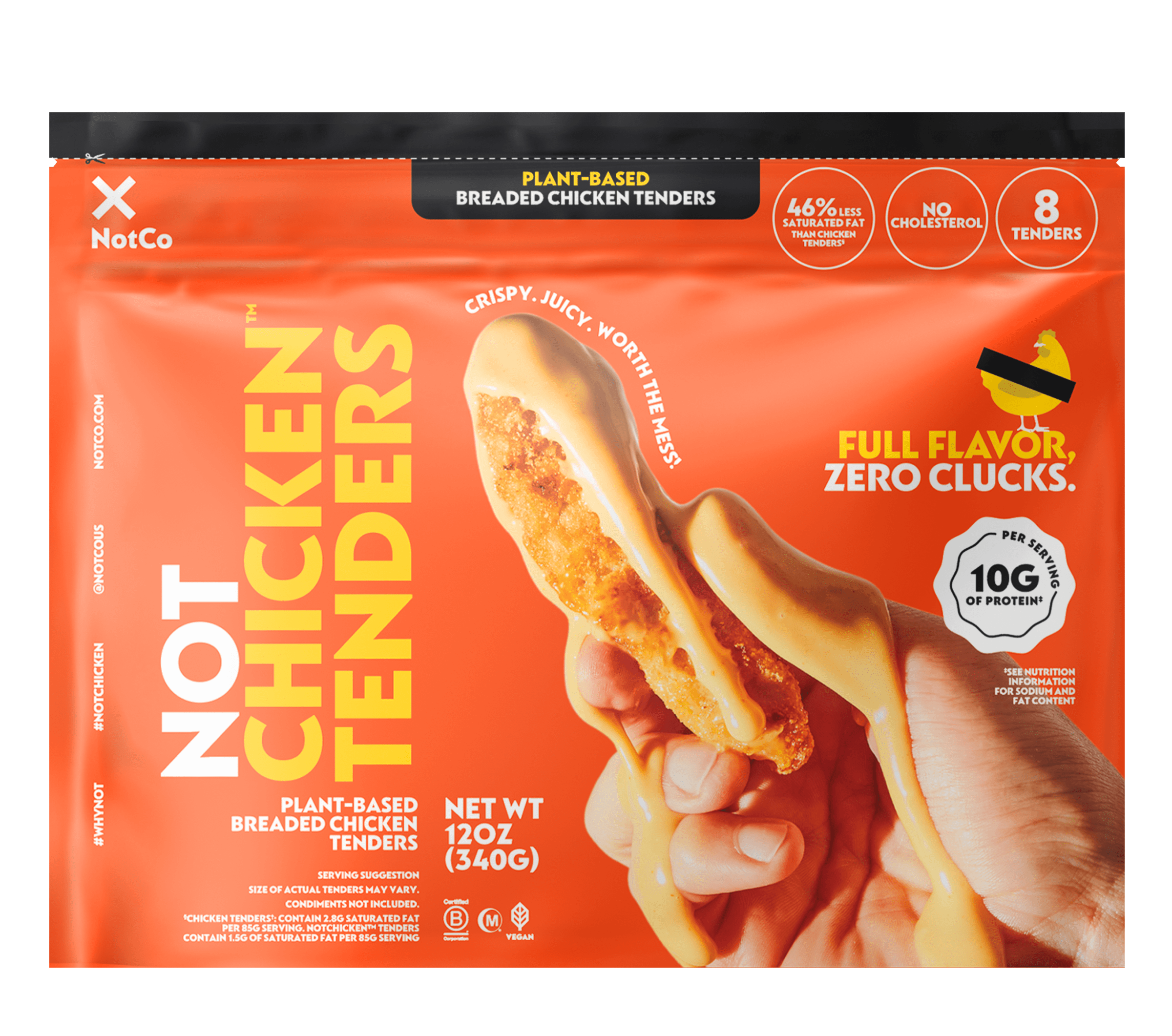 NotChicken Frozen Plant-Based Breaded Chicken Tenders