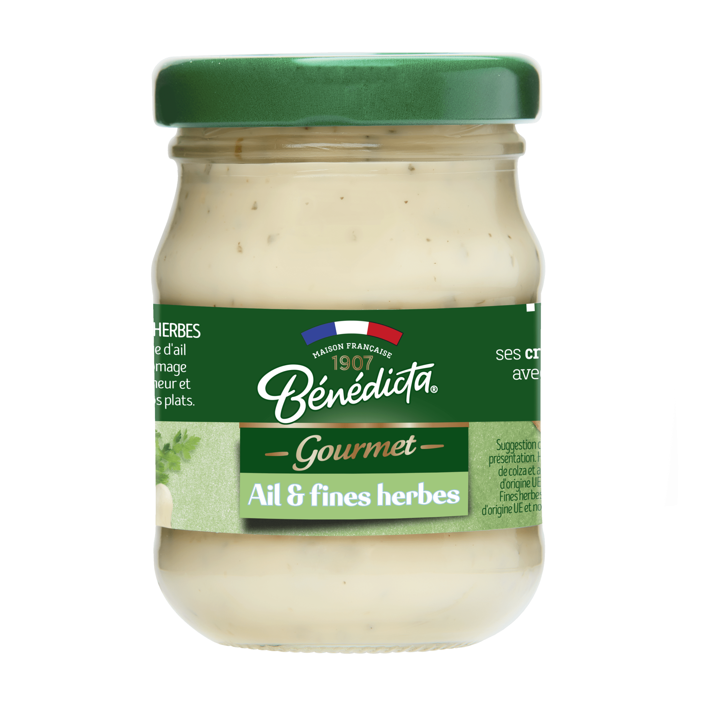 Bénédicta Sauce Gourmet Ail & Fines Herbes Bocal 260g