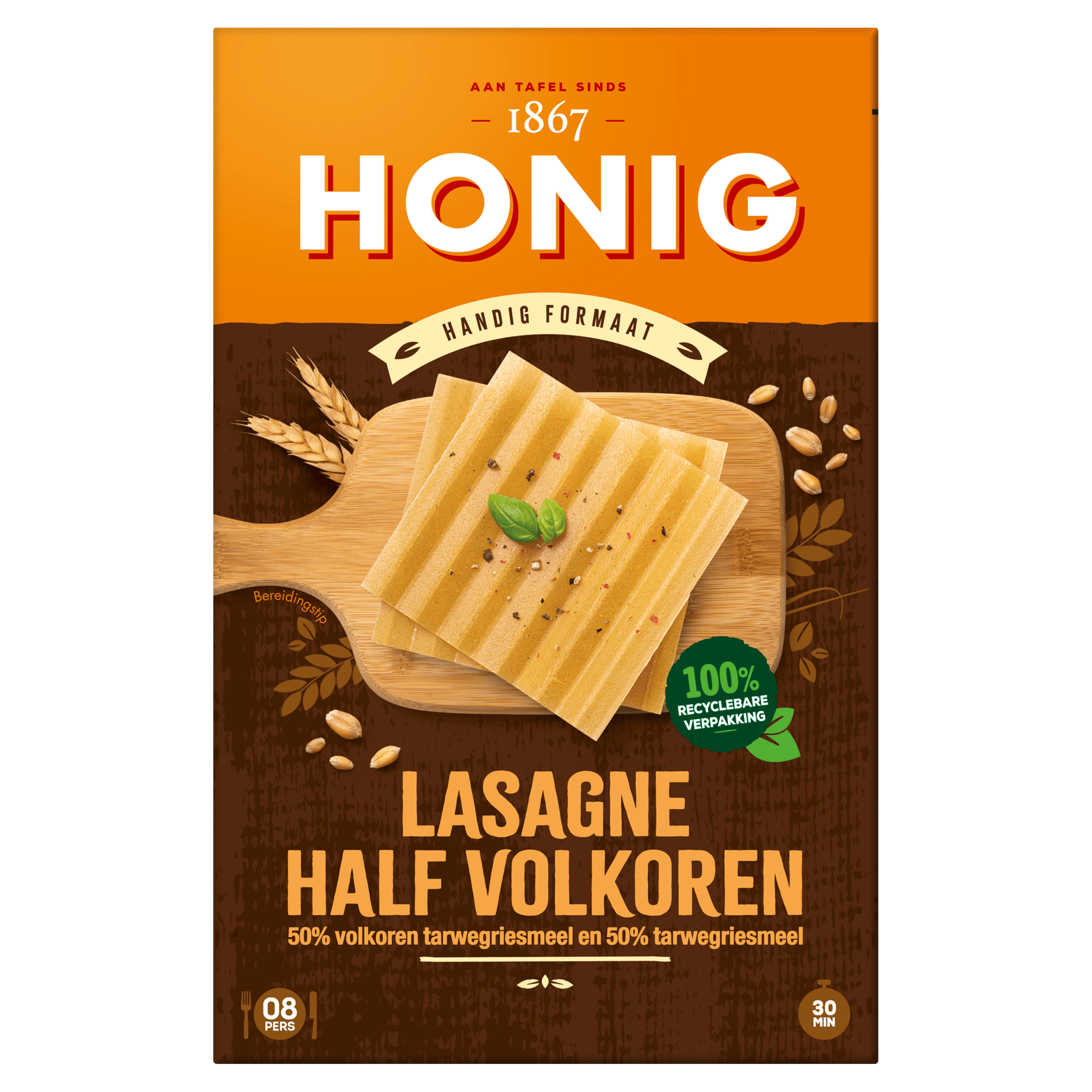 Lasagne Half Volkoren 250 g Doos