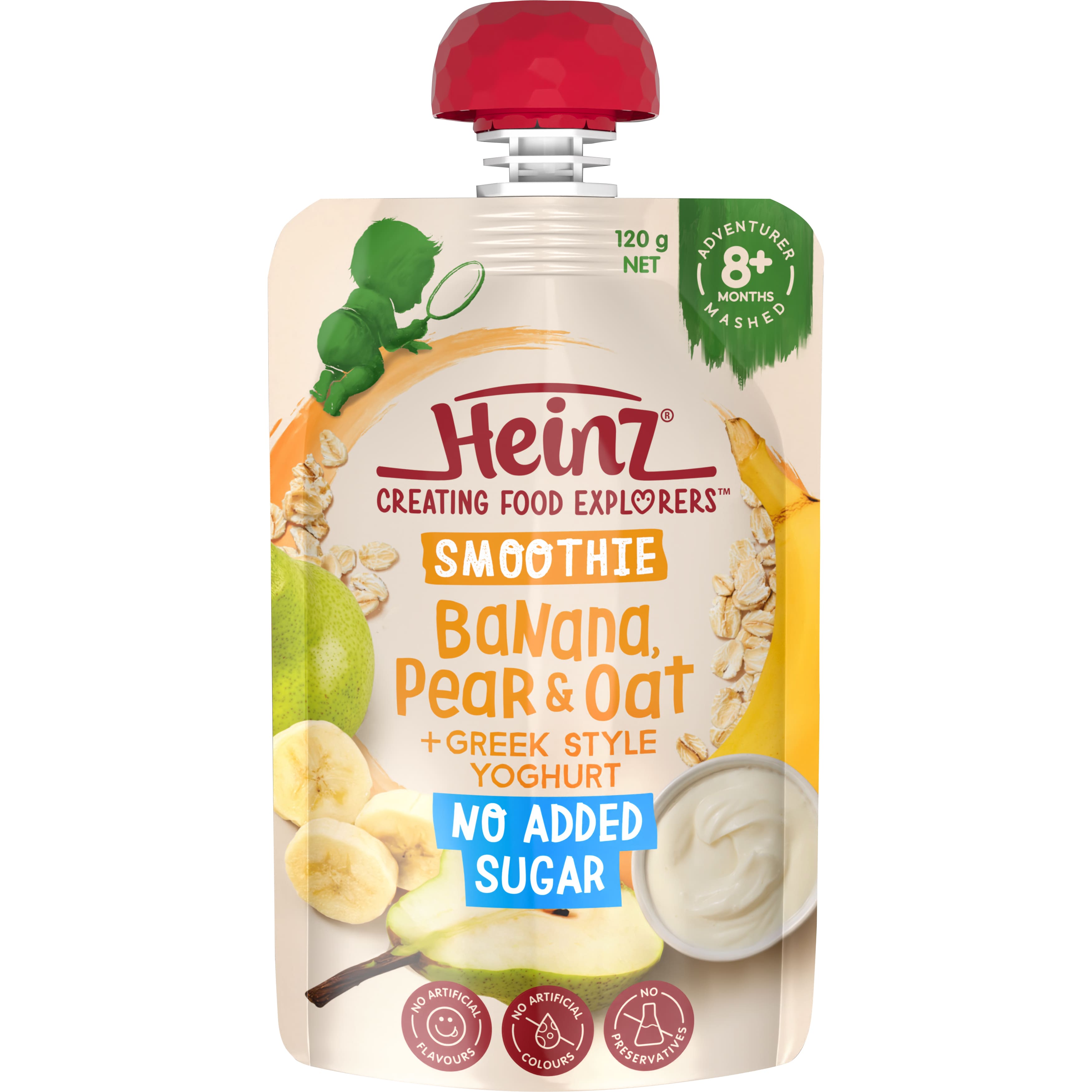 Heinz® Smoothie Banana, Pear & Oat + Greek Style Yogurt 8+ months 120g