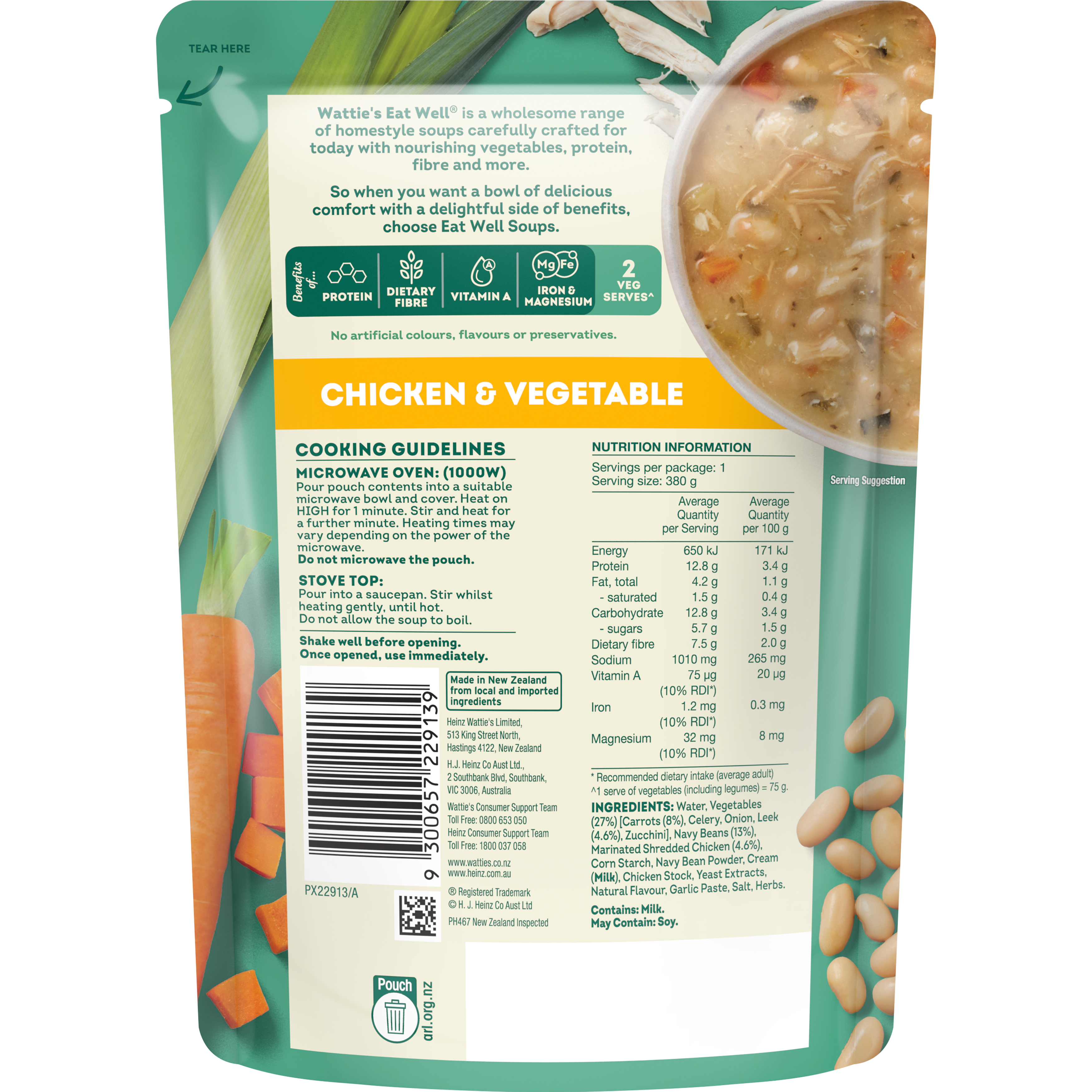 Wattie's Eat Well® Chicken & Vegetable Soup 380g