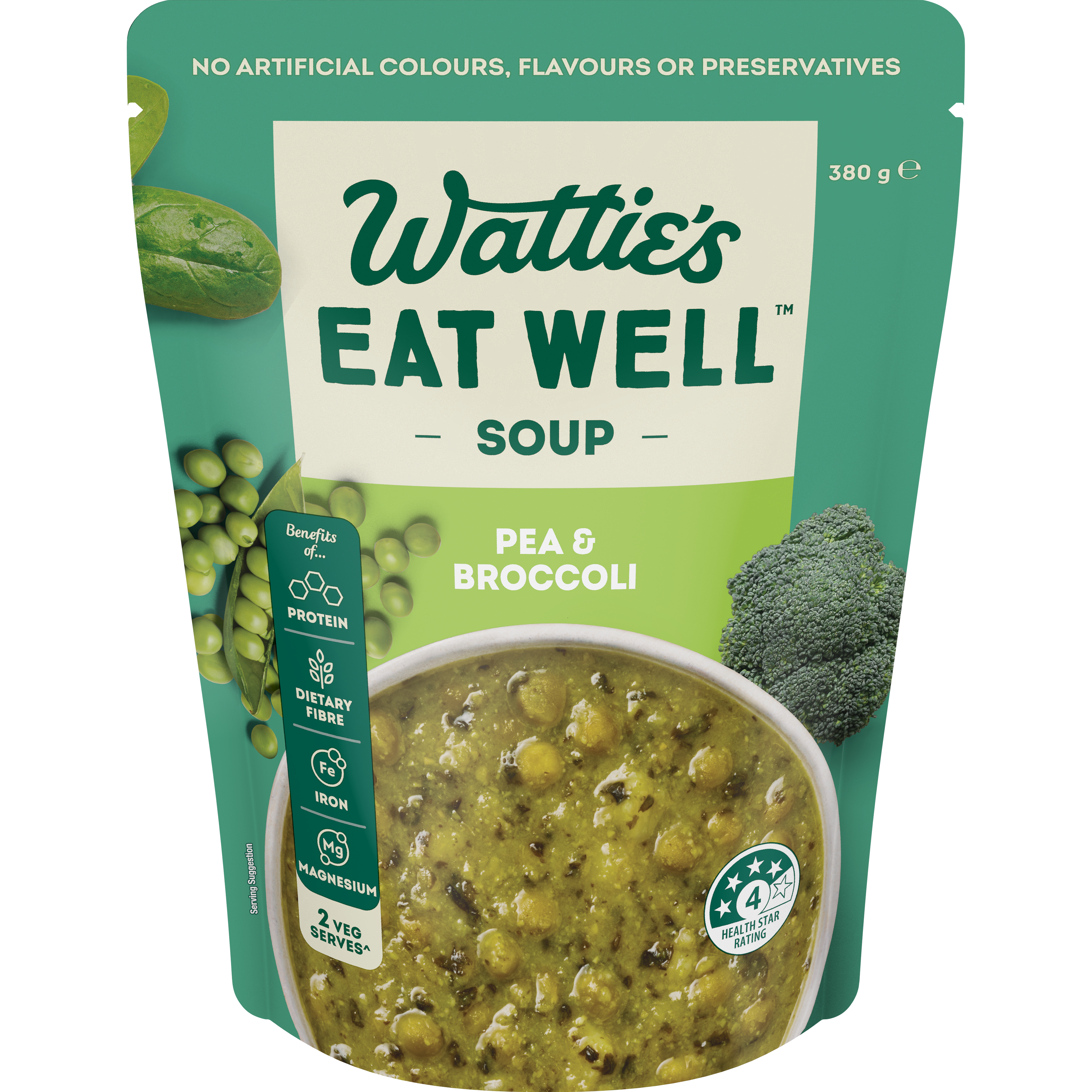 Wattie's Eat Well® Pea & Broccoli Soup 380g