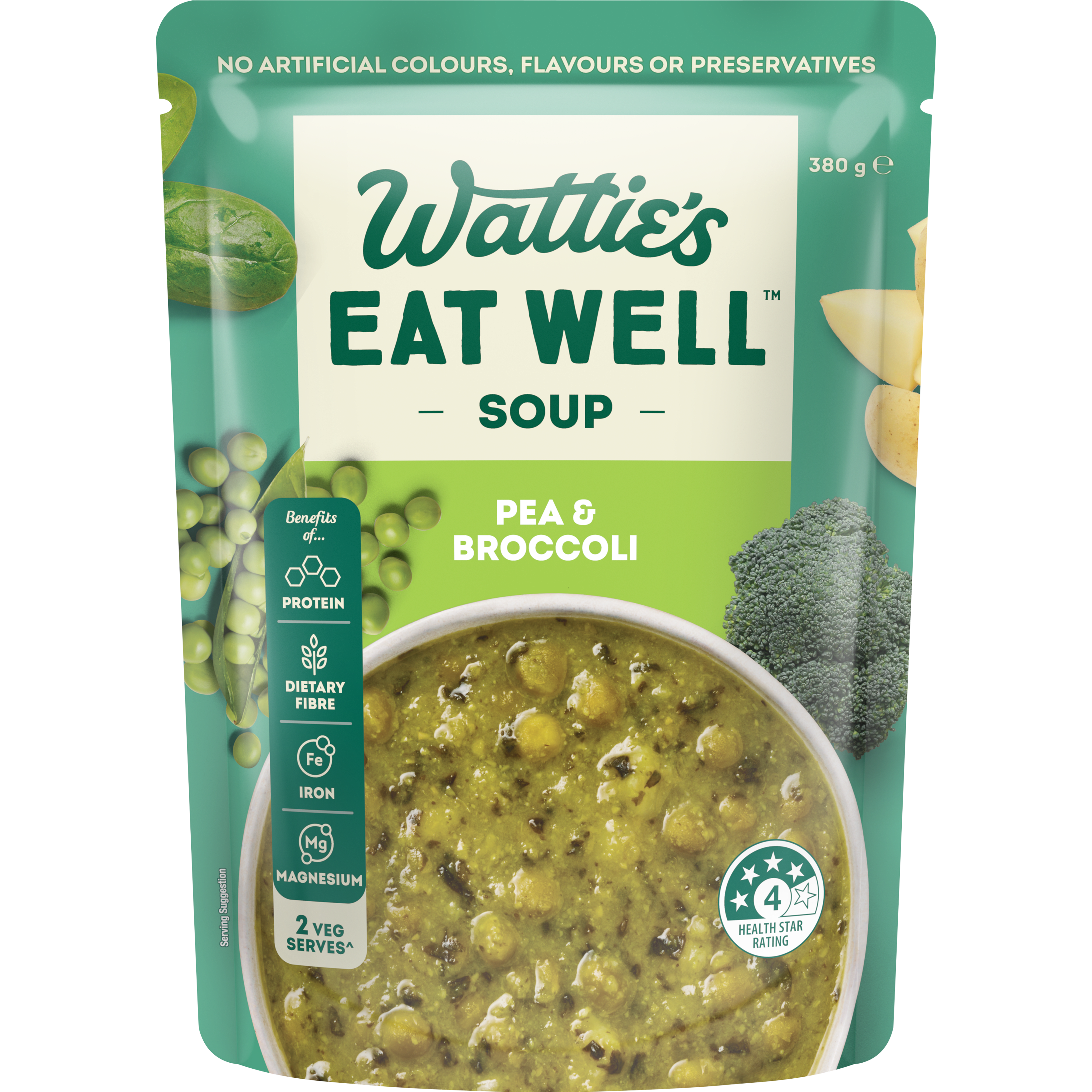 Wattie's Eat Well® Pea & Broccoli Soup 380g