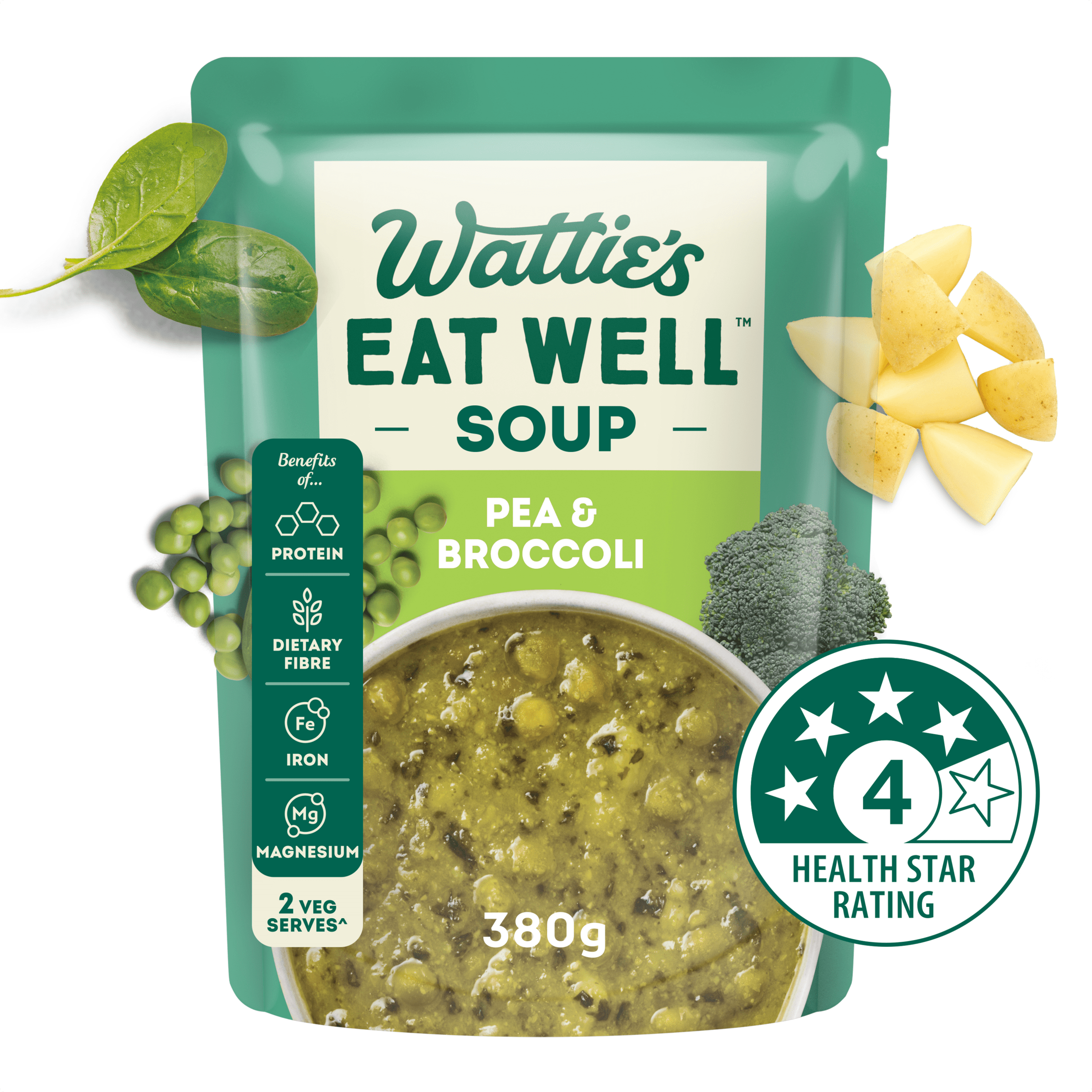 Wattie's Eat Well® Pea & Broccoli Soup 380g