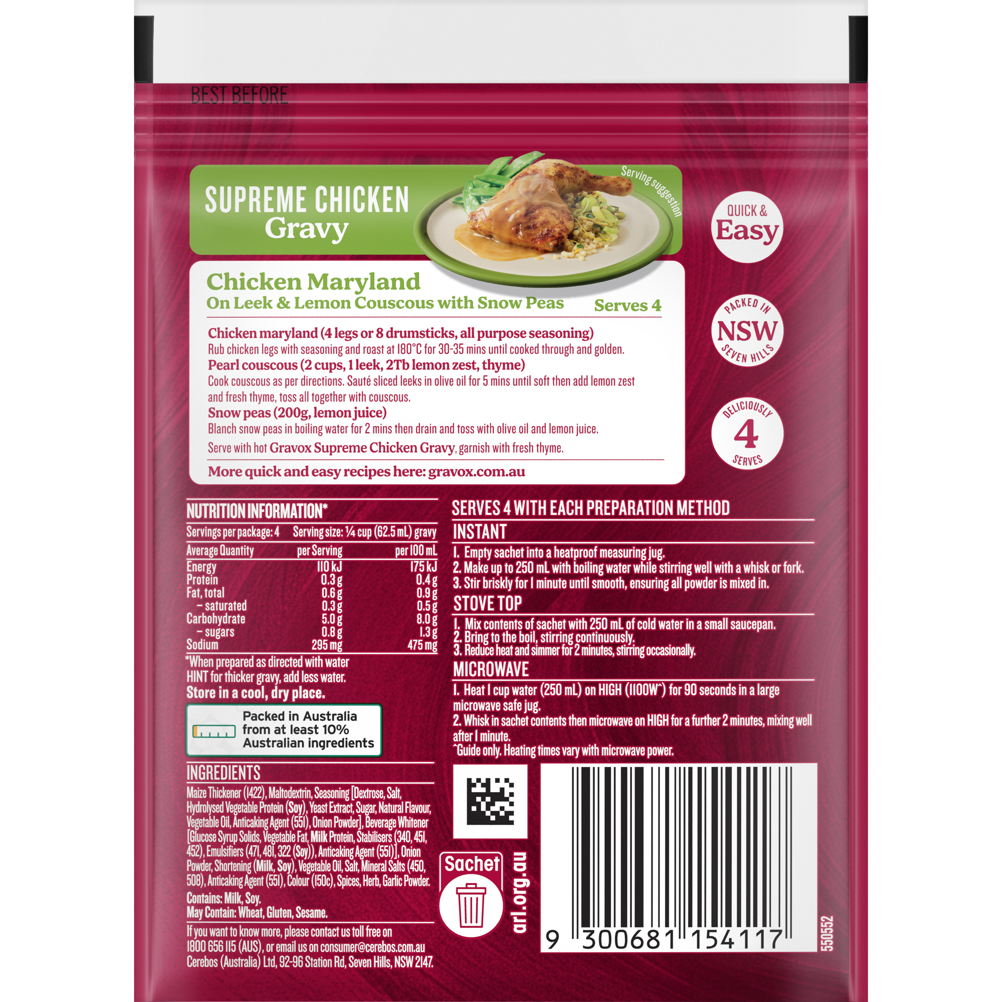 Gravox® Supreme Chicken Flavoured Gravy Mix 29g