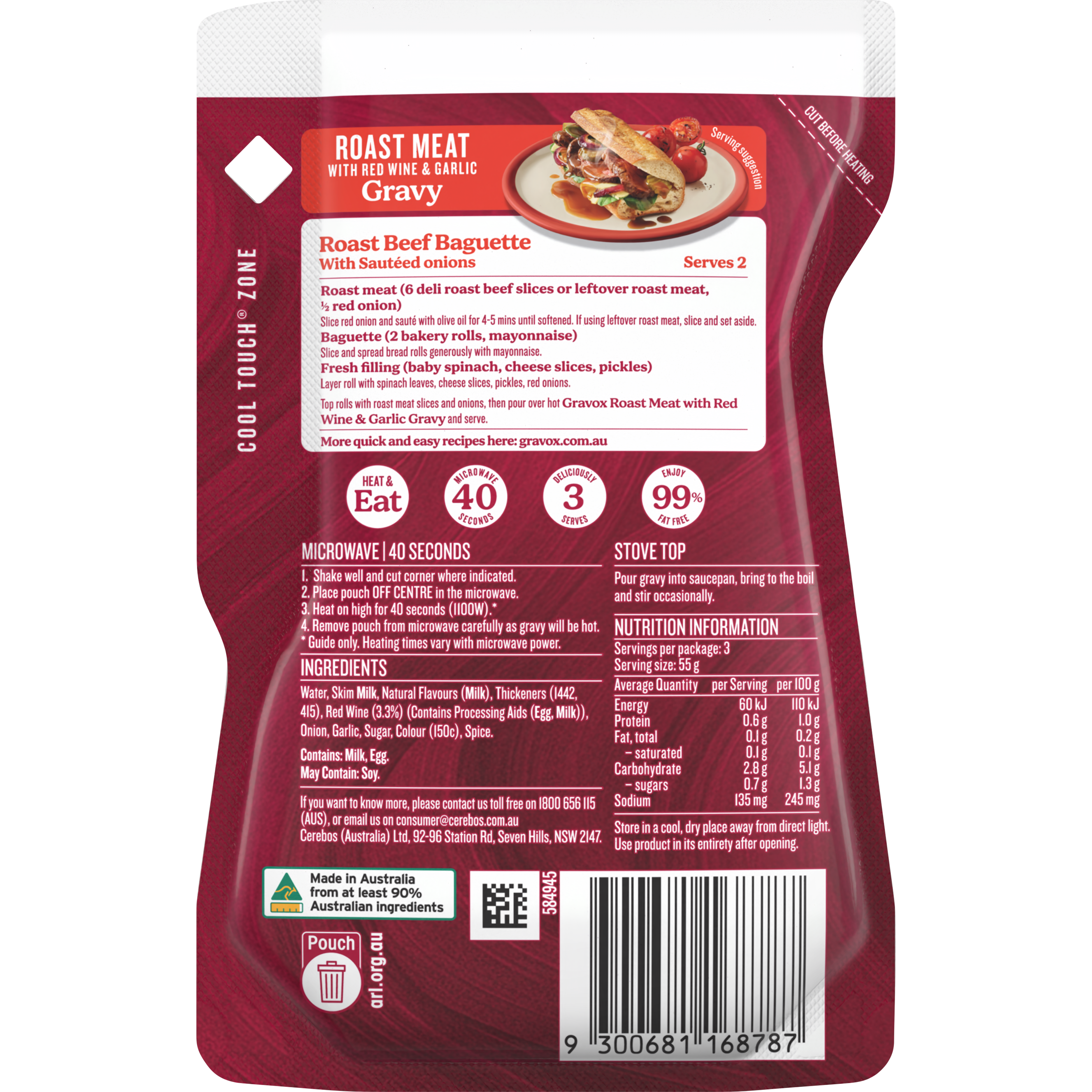 Gravox® Roast Meat with Red wine & Garlic Gravy 165g