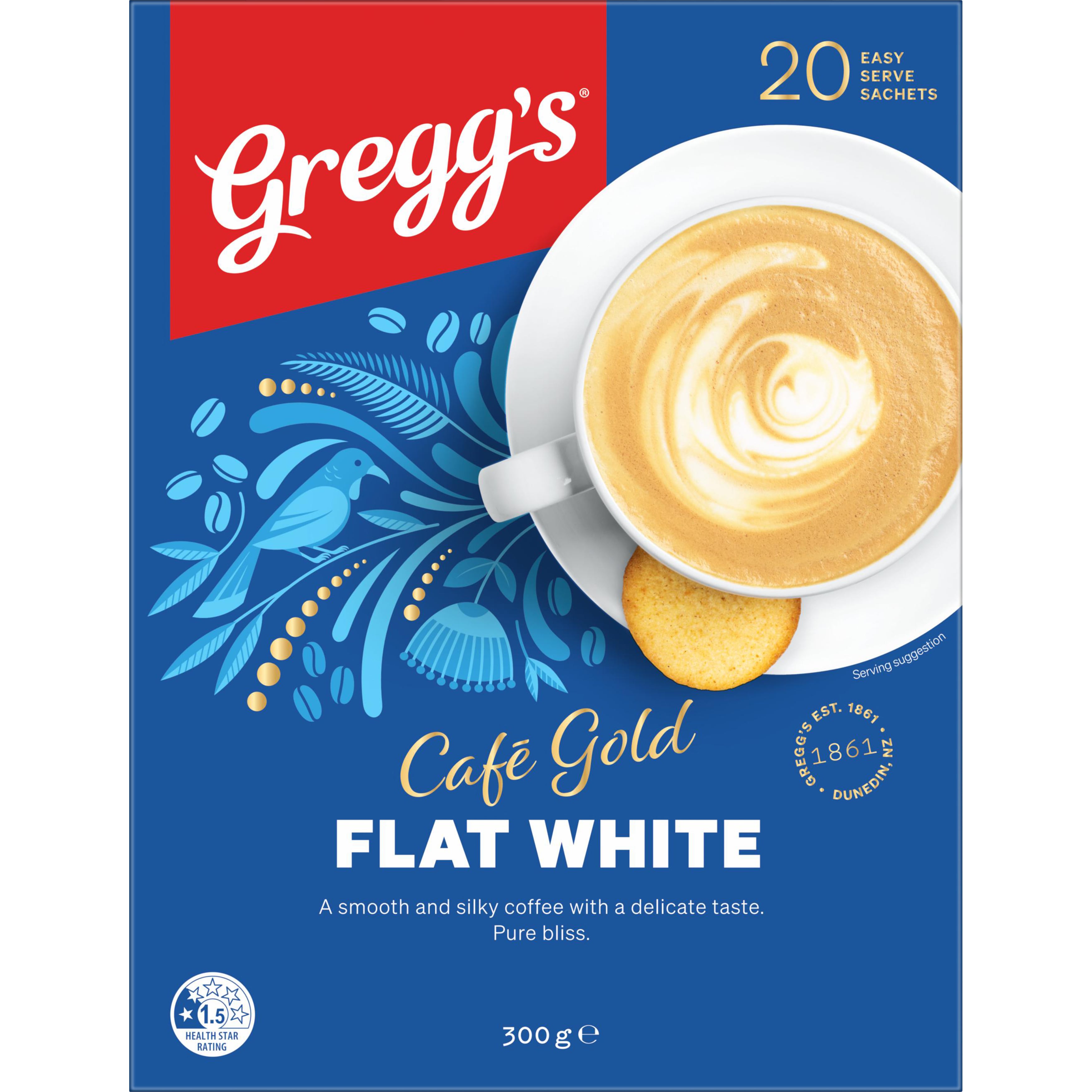 Gregg's® Café Gold Flat White 20 Sachets 300g