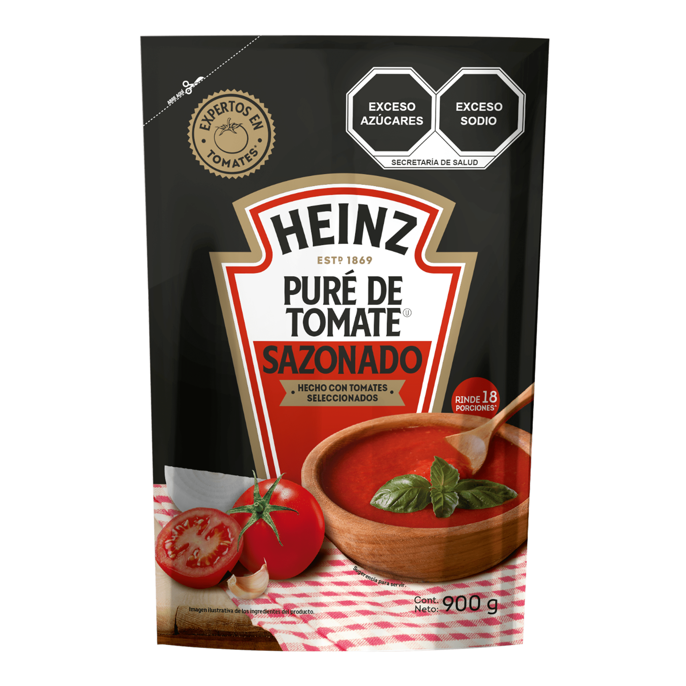 900G PURE DE TOMATE CONDIMENTADO DP 12CT