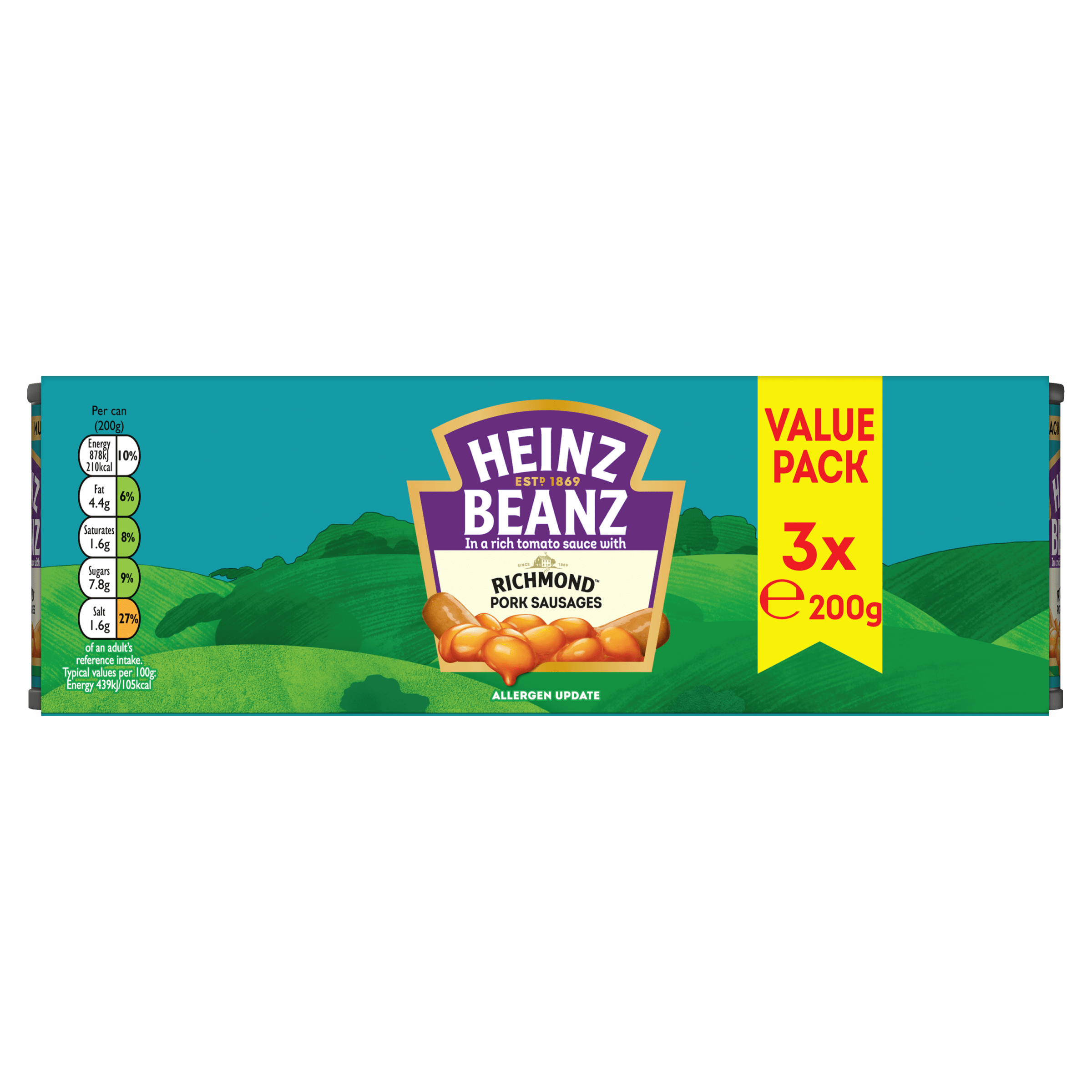 Beanz with Pork Sausages 3 Pack