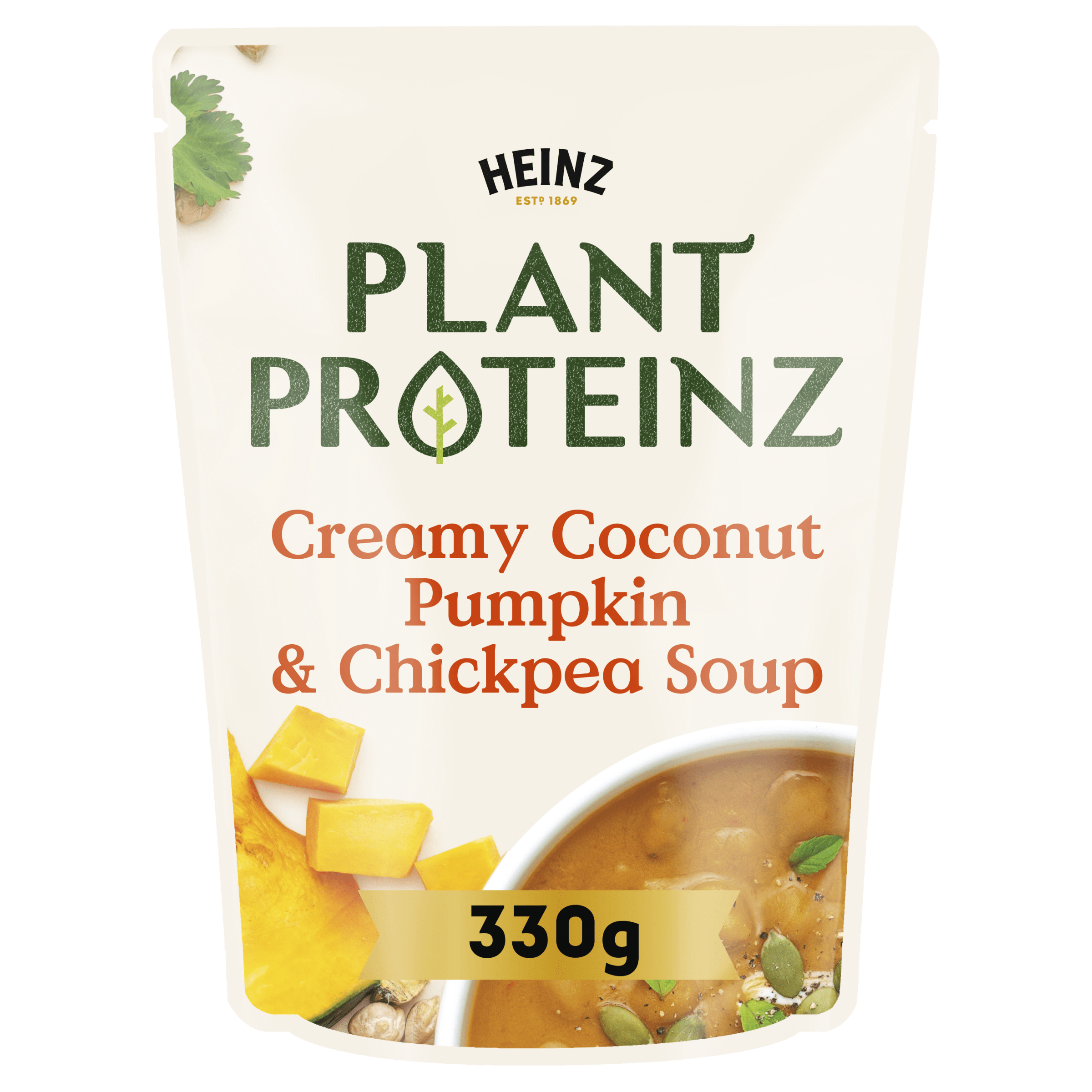 Heinz® Plant Proteinz™ Creamy Coconut Pumpkin & Chickpea Soup 330g
